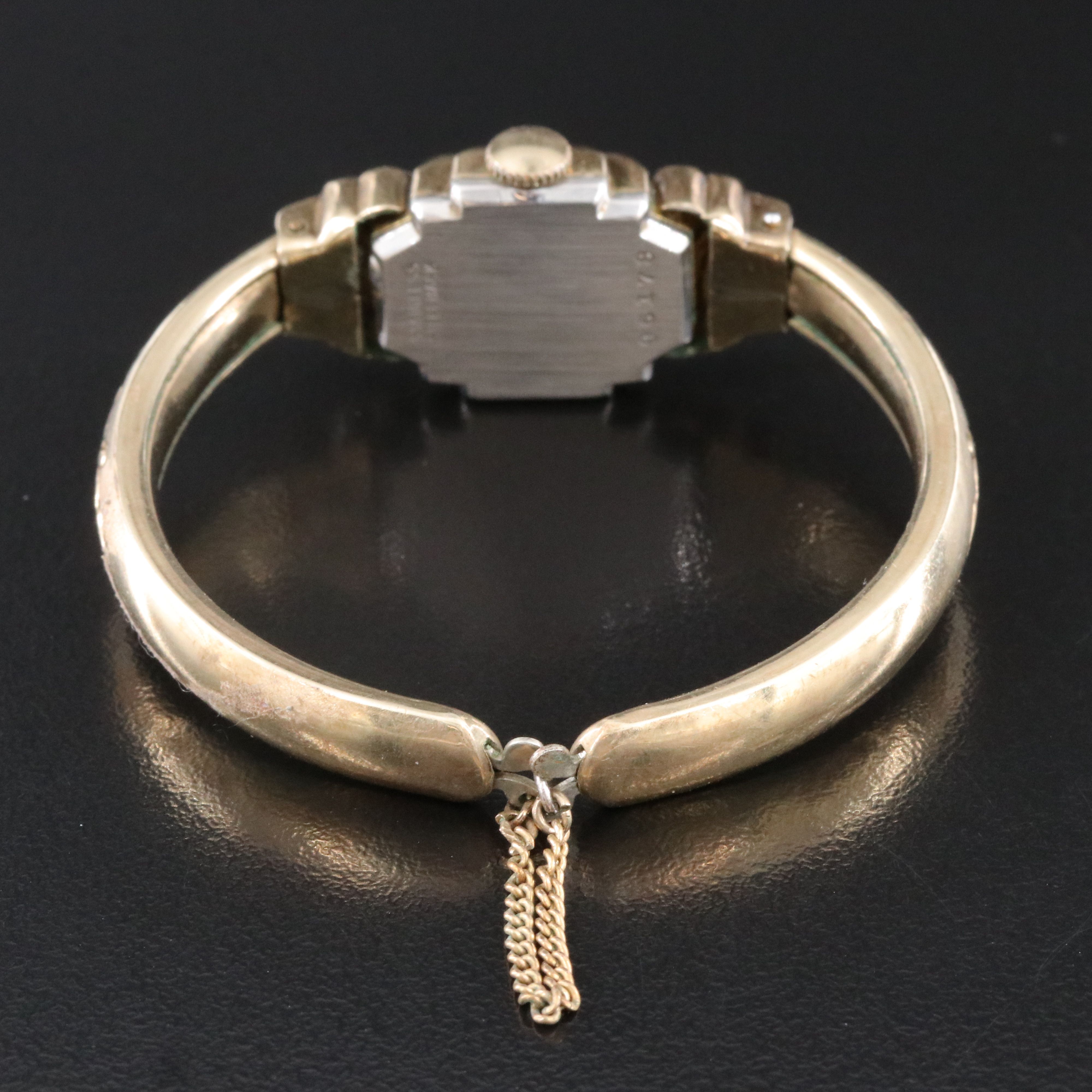 Zodiac Mid-Century Gold-Filled Bangle Watch