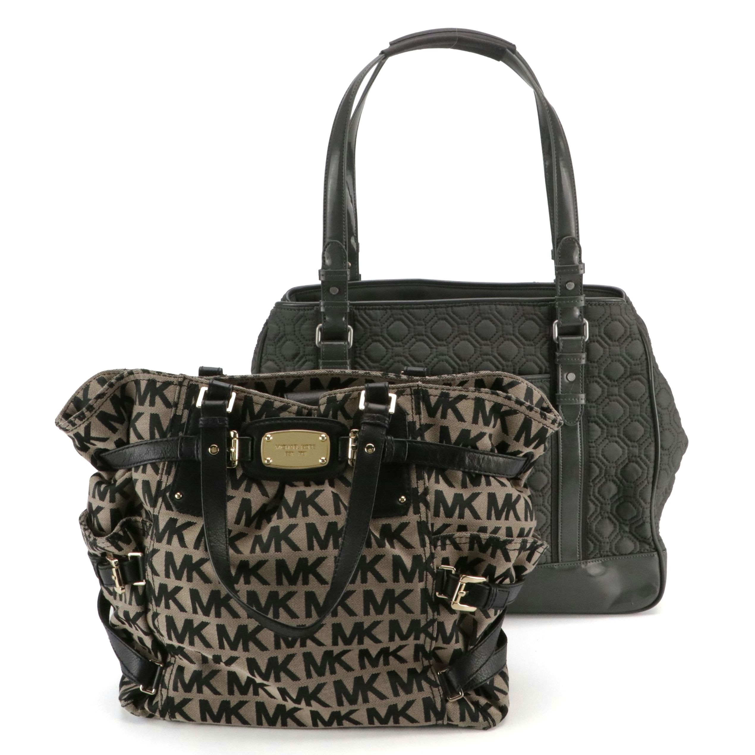 Michael Kors MK Jacquard Canvas Gansevoort & Vera Bradley Boxy Tote Bags
