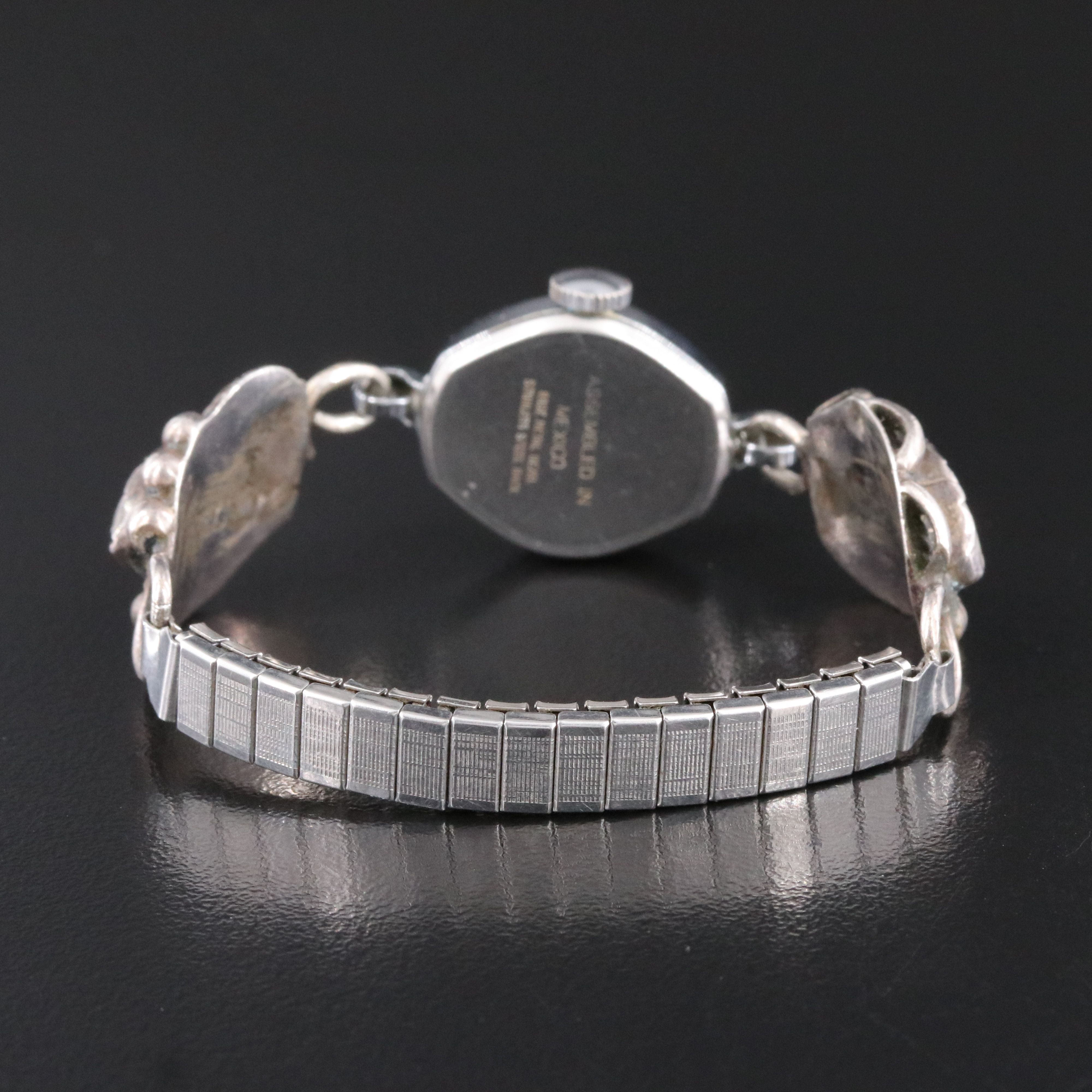 Timex Mother-of-Pearl and Sterling Stem Wind Watch