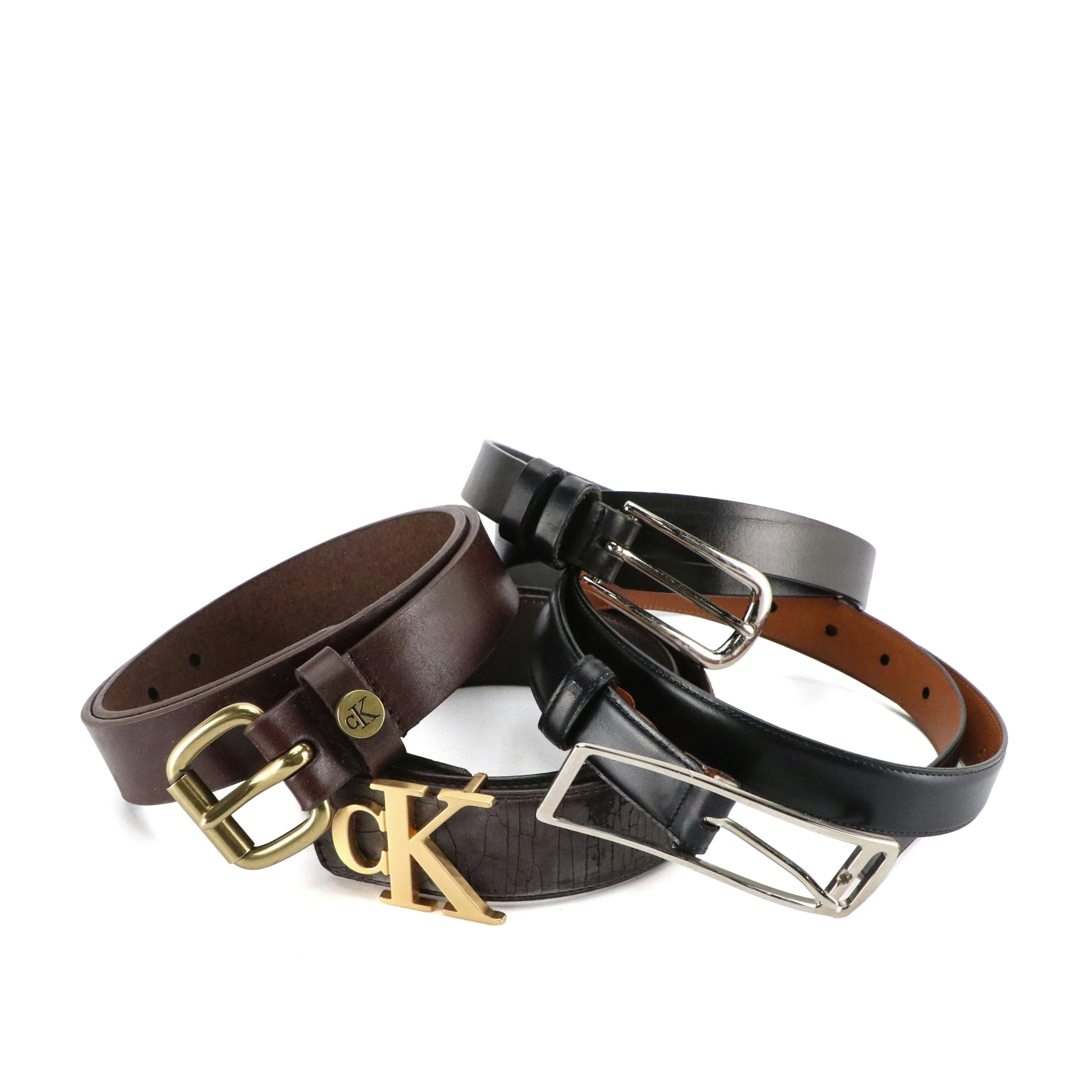 Calvin Klein, Ralph Lauren and Kenneth Cole Leather Belts
