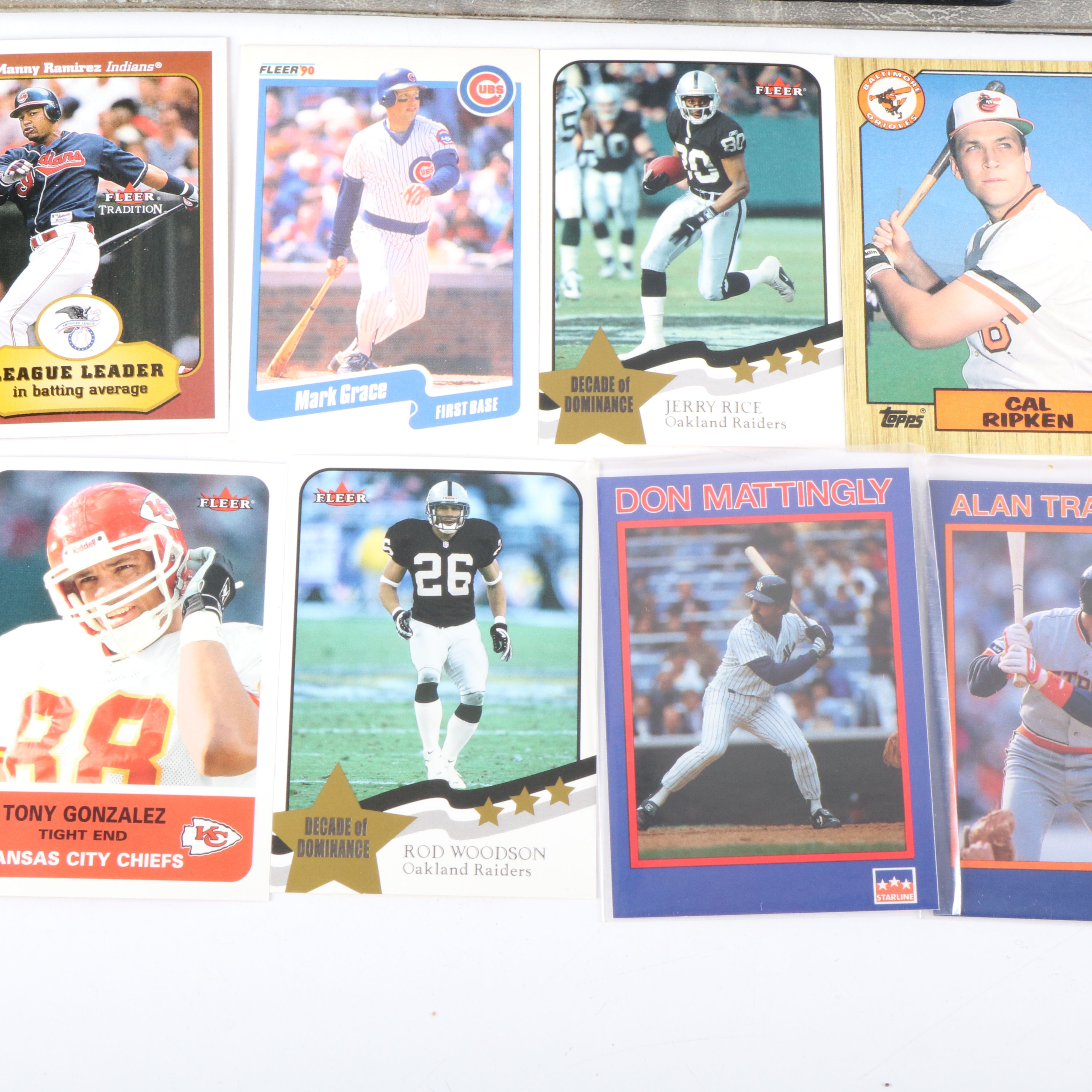 Fleer with Other Sports Cards Featuring John Smoltz, Jerry Rice, and More
