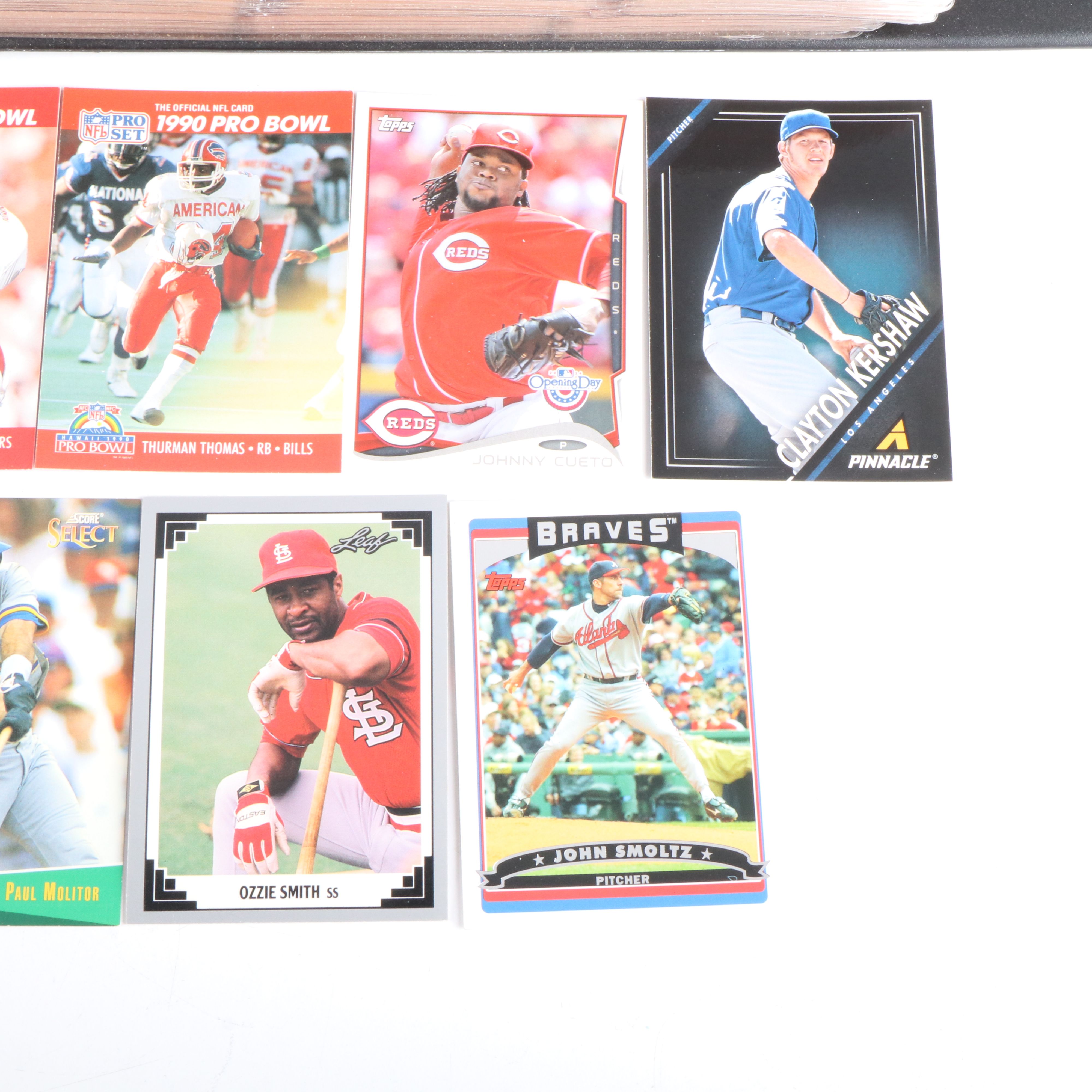 Fleer with Other Sports Cards Featuring John Smoltz, Jerry Rice, and More