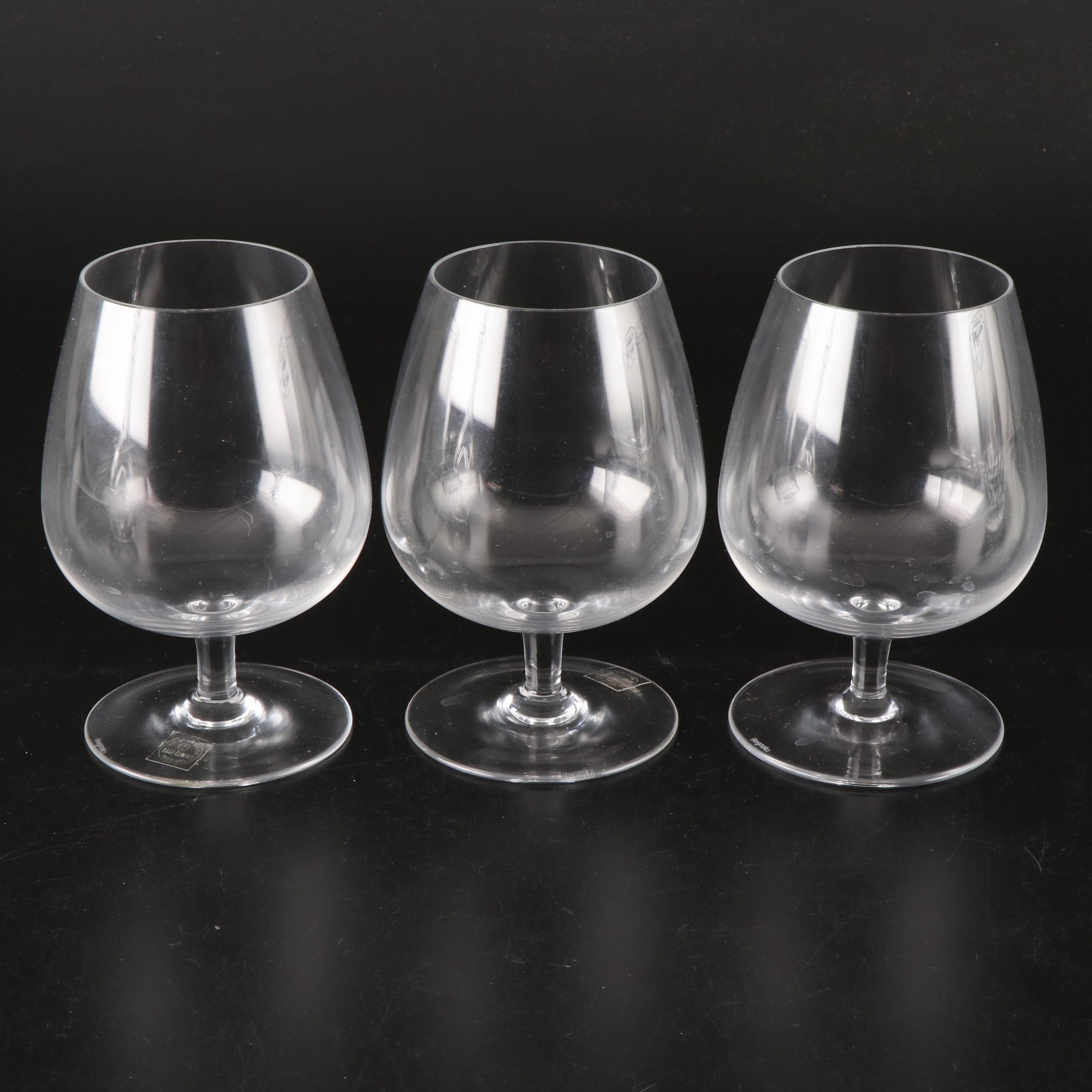 Rogaska Brandy Glasses and Atlantis Decanter with Crystal Ice Bucket