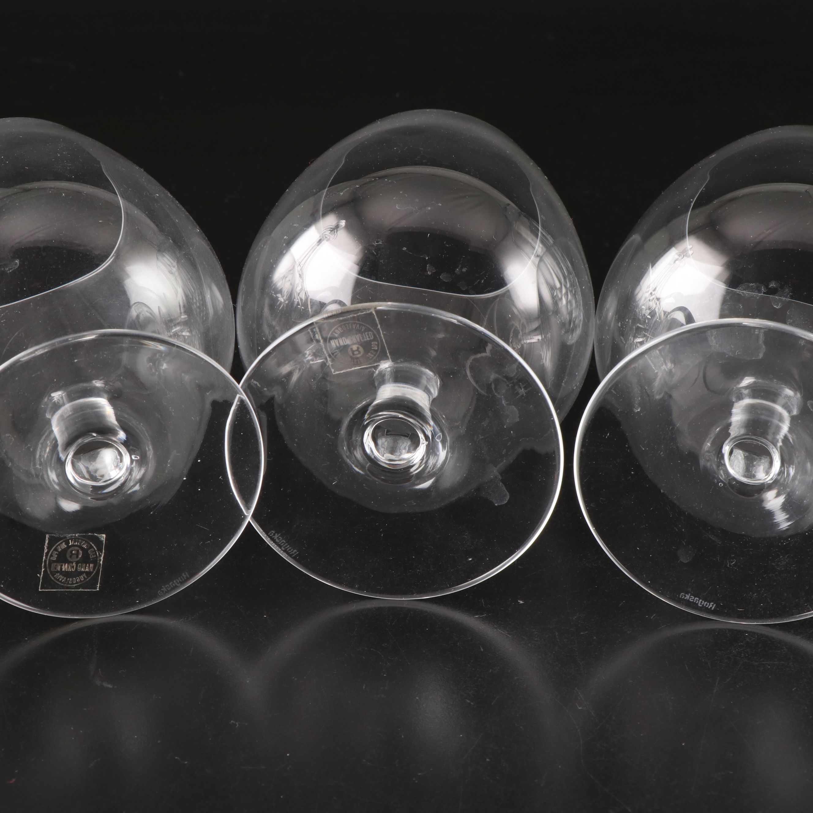 Rogaska Brandy Glasses and Atlantis Decanter with Crystal Ice Bucket