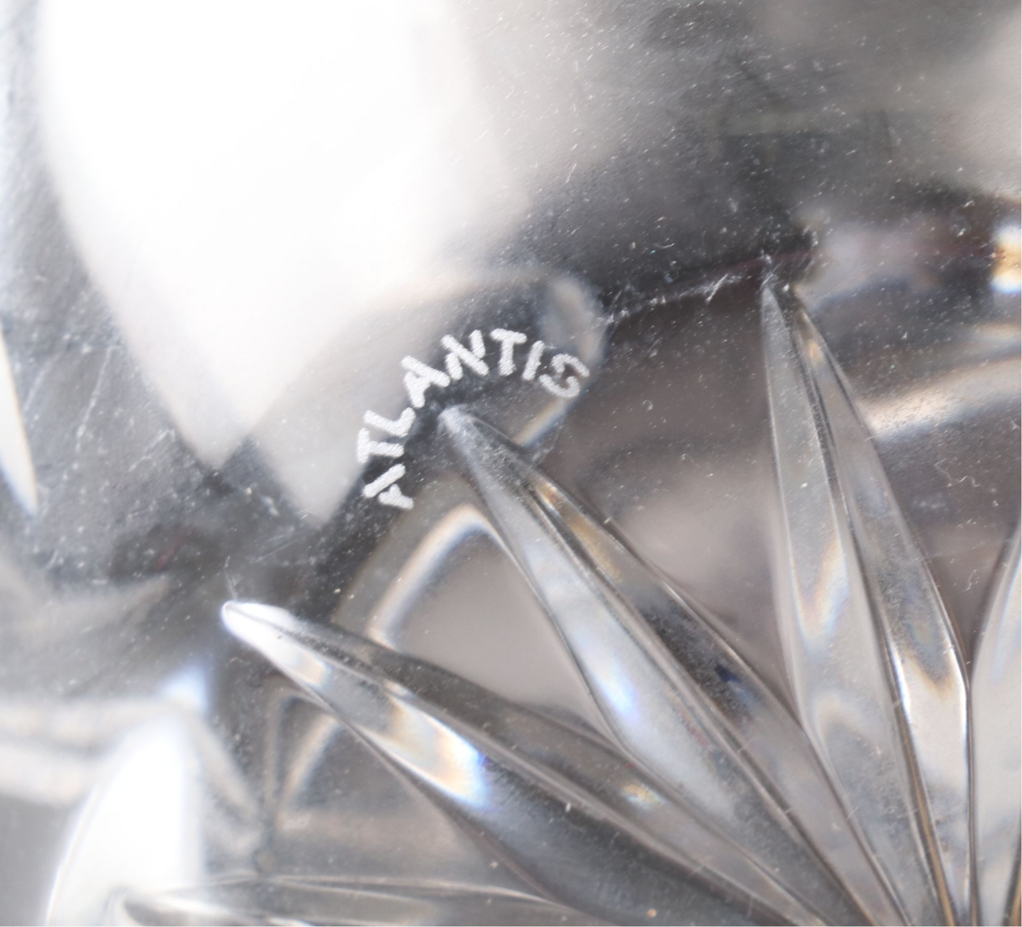 Rogaska Brandy Glasses and Atlantis Decanter with Crystal Ice Bucket