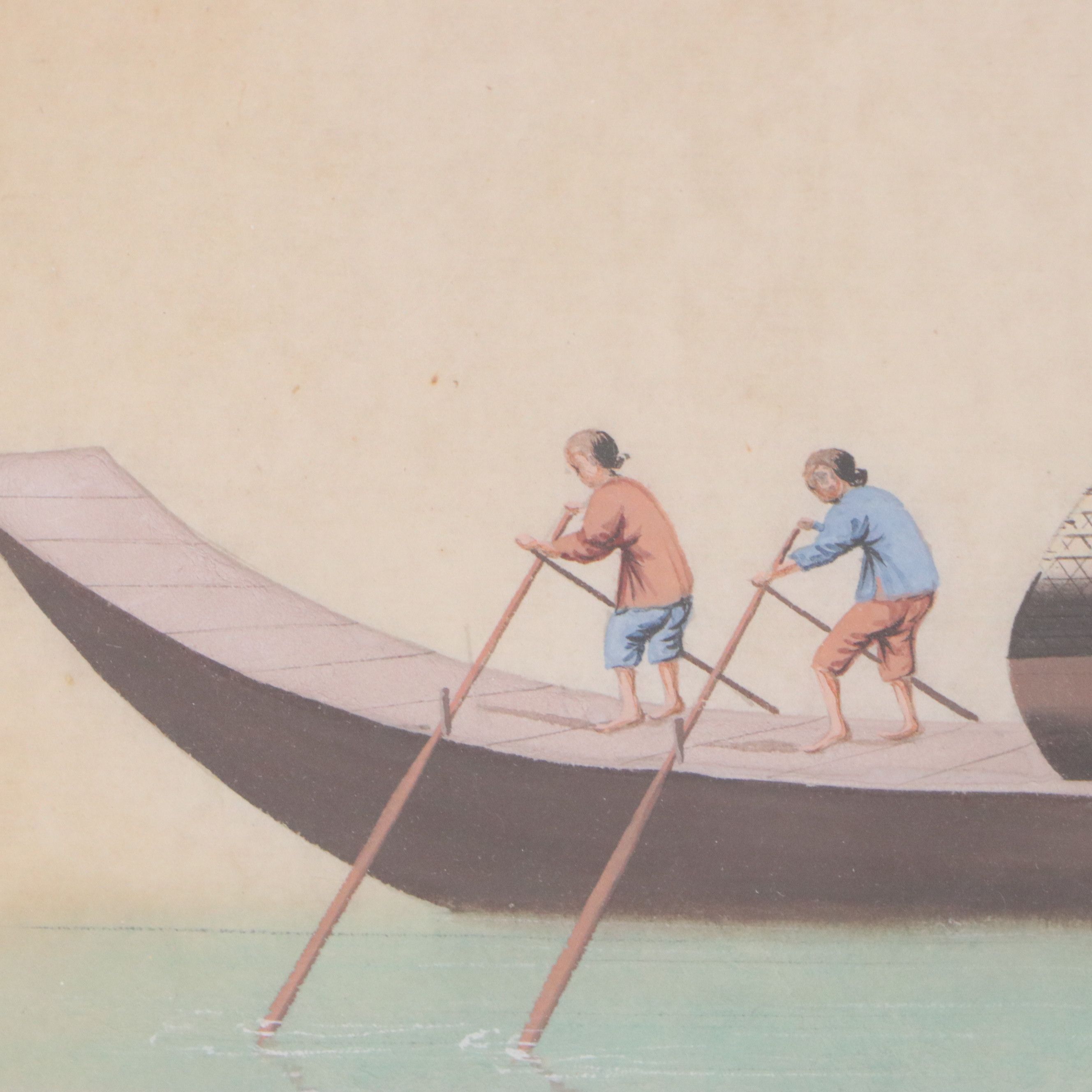 Late Qing Dynasty Watercolor and Gouache Paintings of Scenes of Daily Life