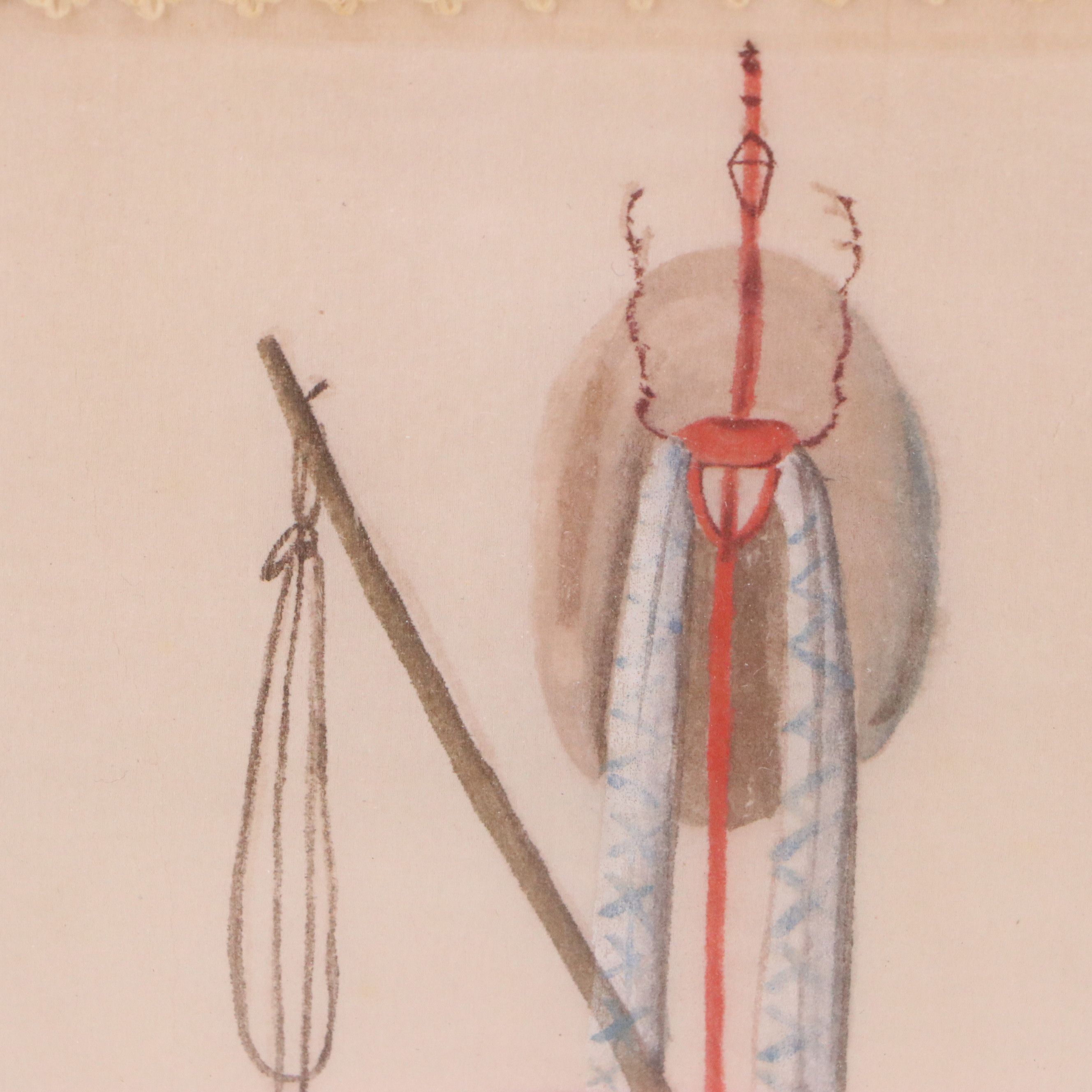 Late Qing Dynasty Watercolor and Gouache Paintings of Scenes of Daily Life