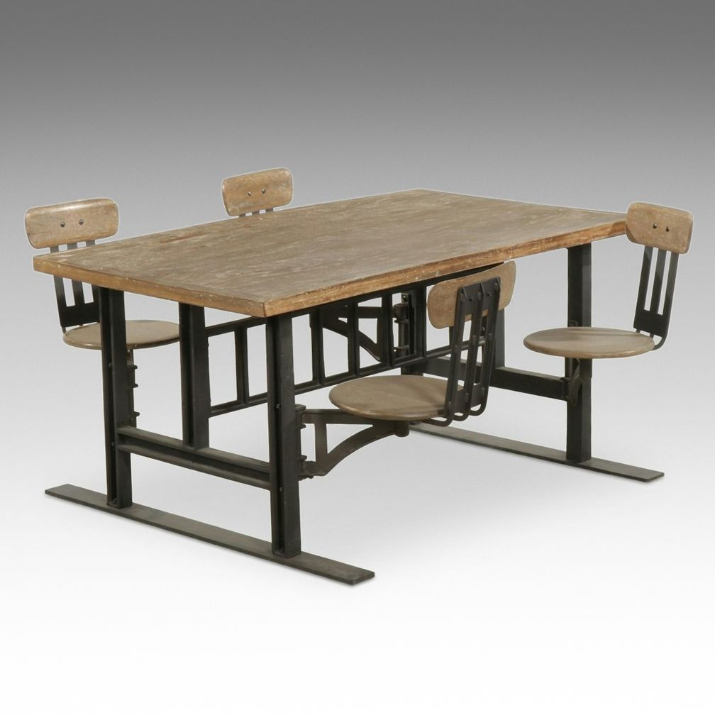 Restoration Hardware Child's Dining Table with Swing-Out Seats