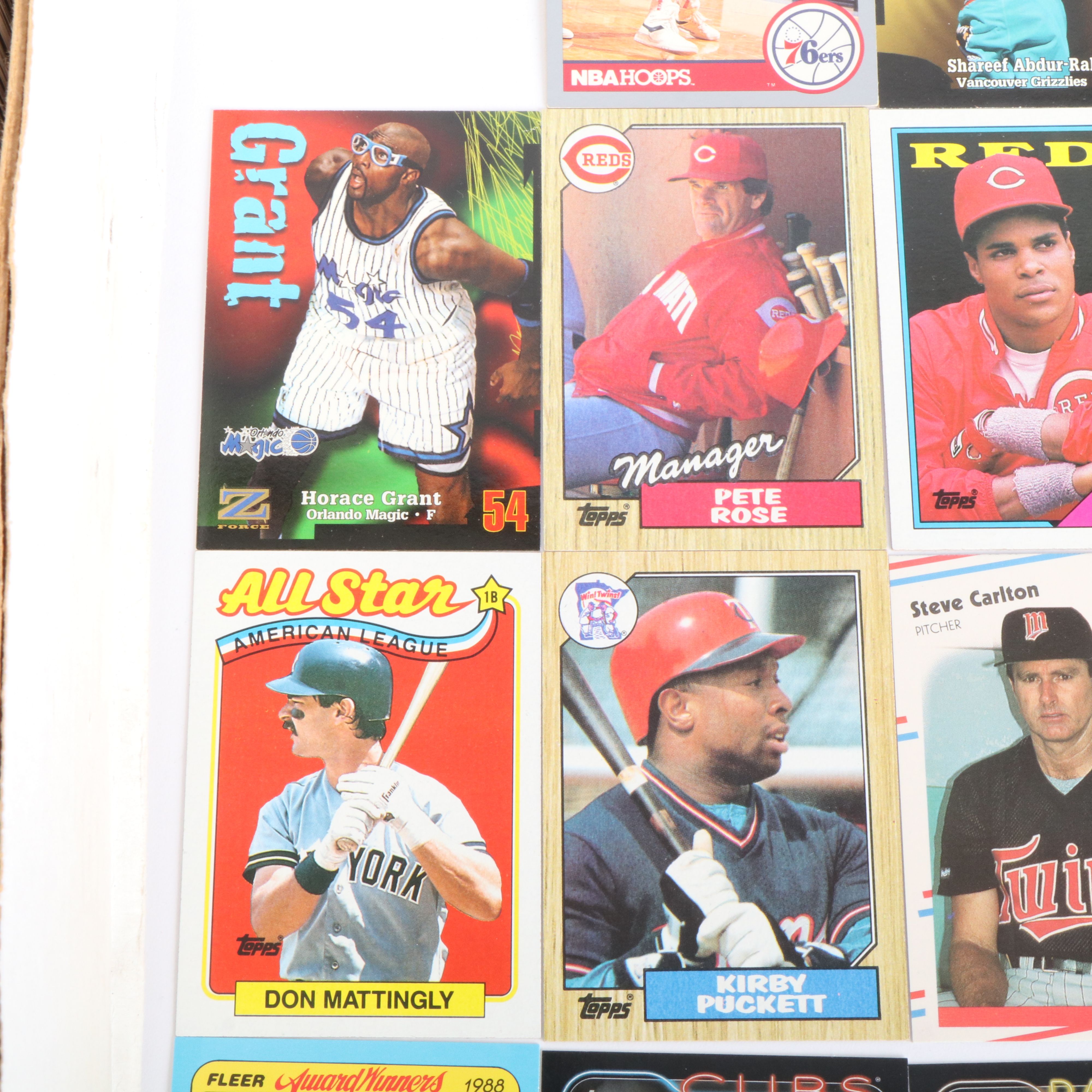 Fleer with Other Sports Cards Featuring Pete Rose, Don Mattingly, and More