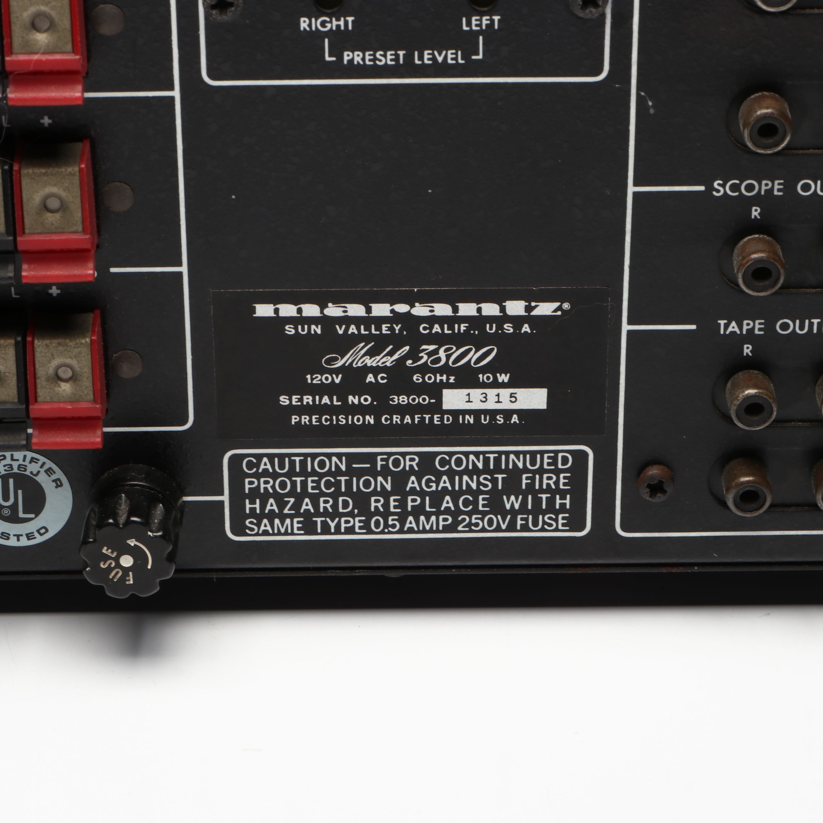 Marantz Model 3800 Stereo Preamplifier