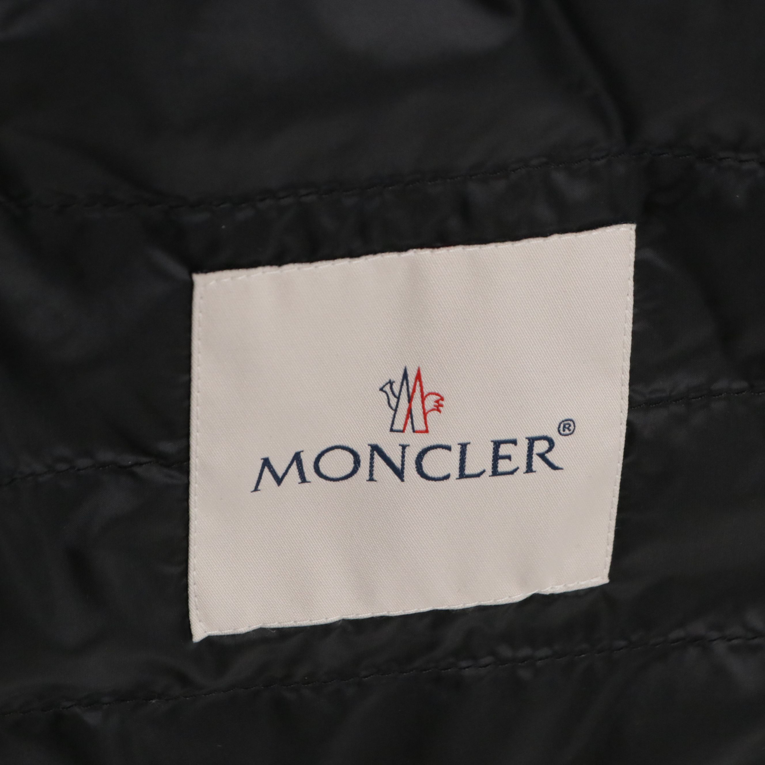 Moncler Longue Saison Collection Opale Fitted Down Jacket in Black