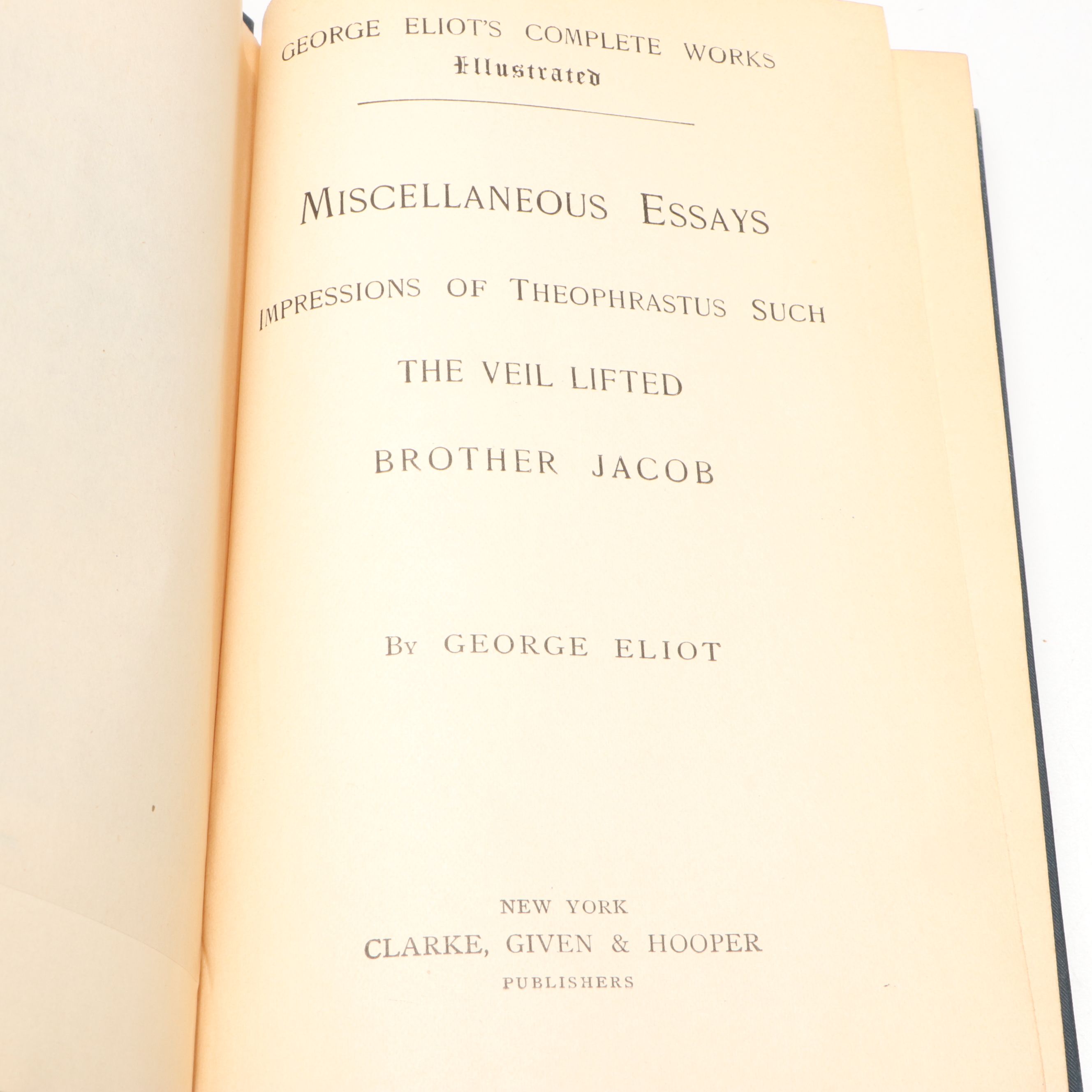 University Edition "Silas Marner" and Other Works by George Eliot