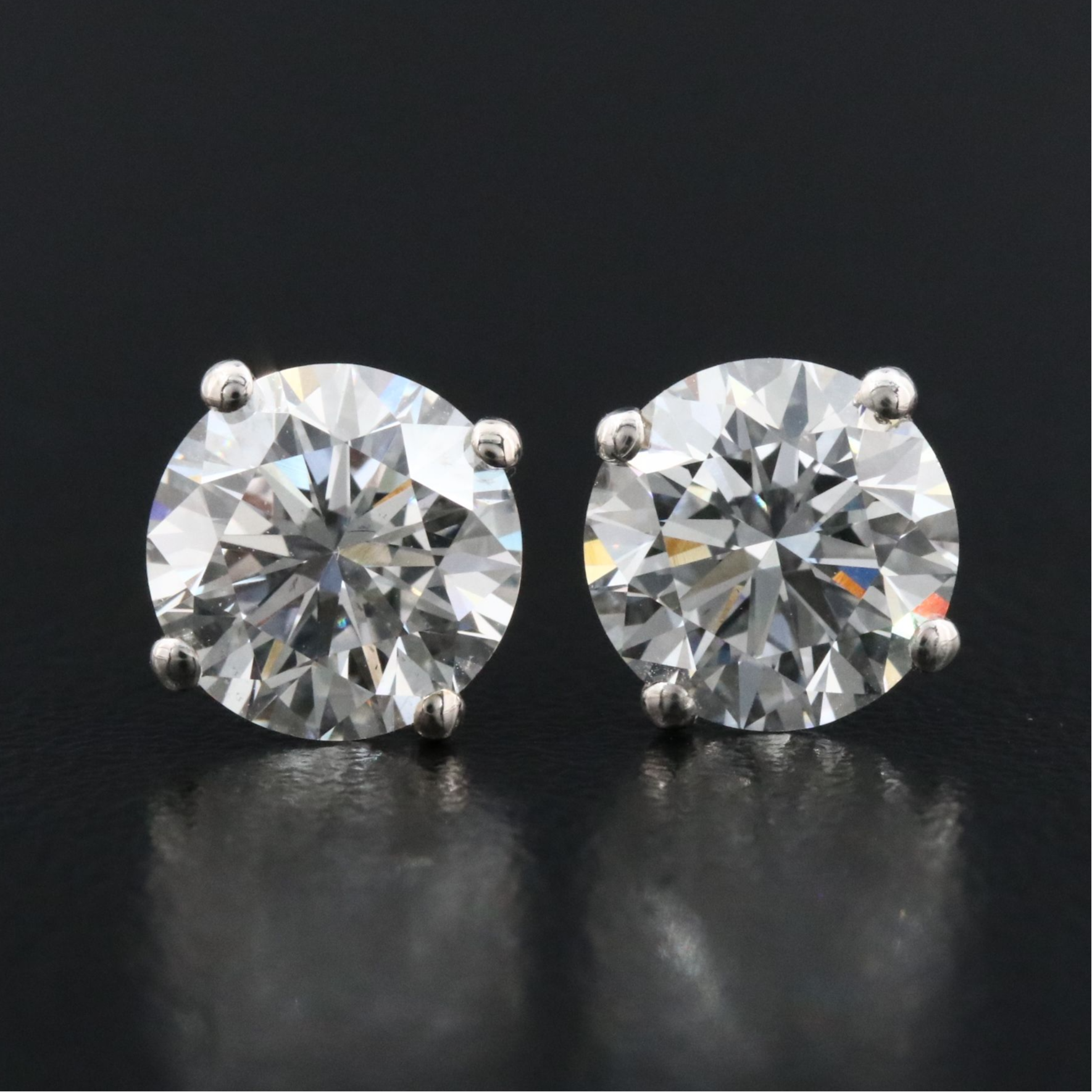 14K 3.10 CTW Lab Grown Diamond Stud Earrings with IGI Jewelry Report