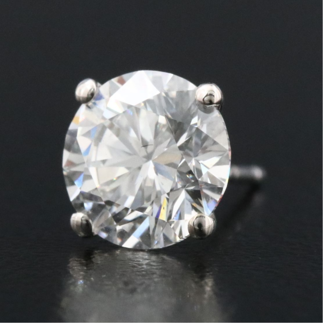 14K 3.10 CTW Lab Grown Diamond Stud Earrings with IGI Jewelry Report