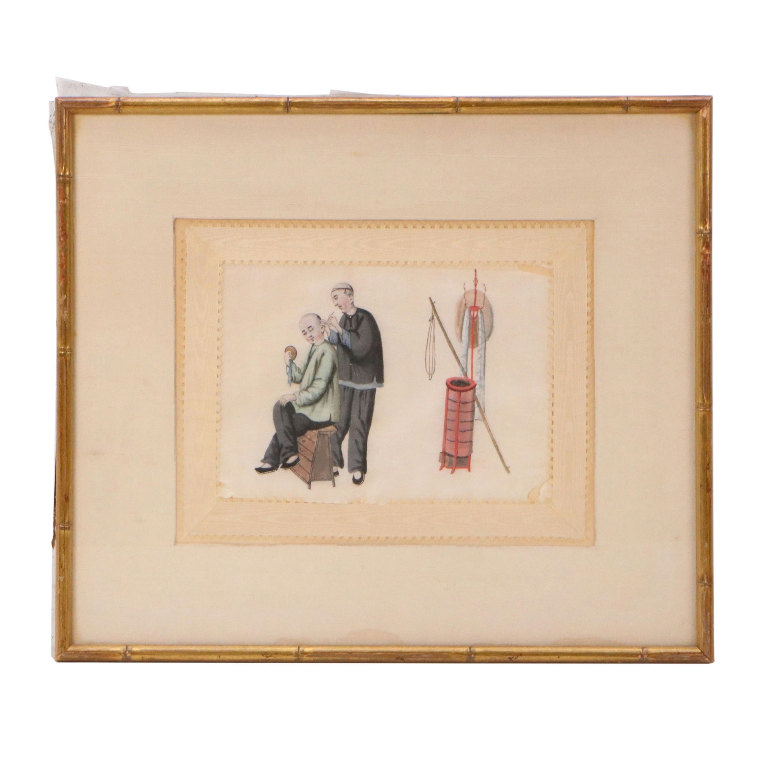 Late Qing Dynasty Watercolor and Gouache Paintings of Scenes of Daily Life