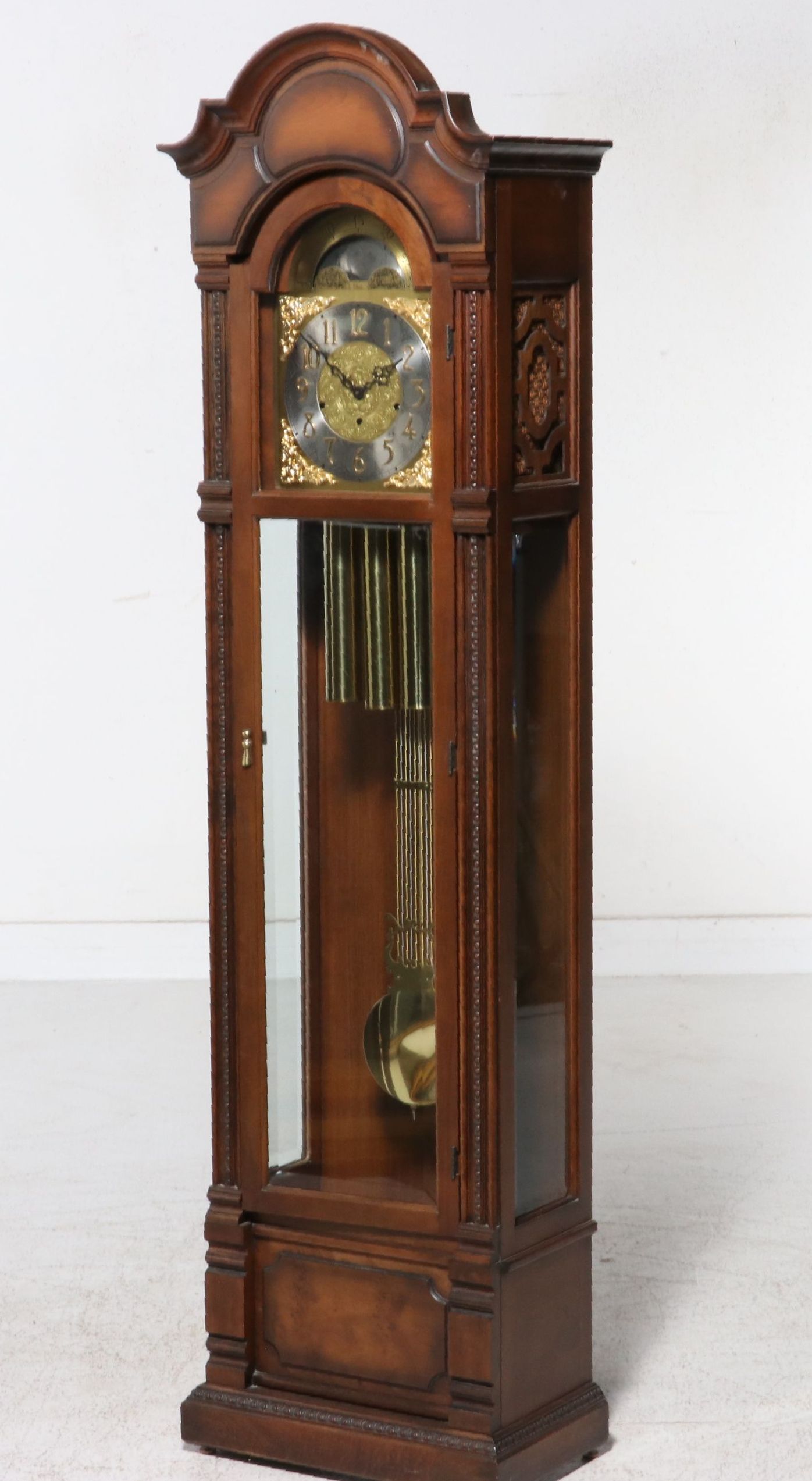 Colonial Grandfather Clock with Moon Phase Face