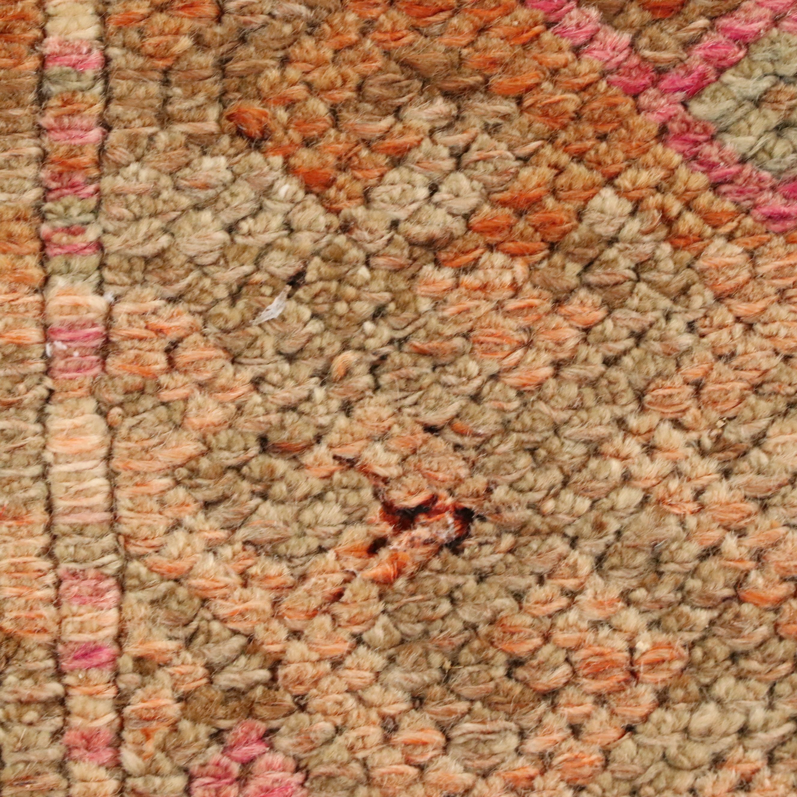 2'9 x 12'3 Hand-Knotted Turkish Oushak Carpet Runner