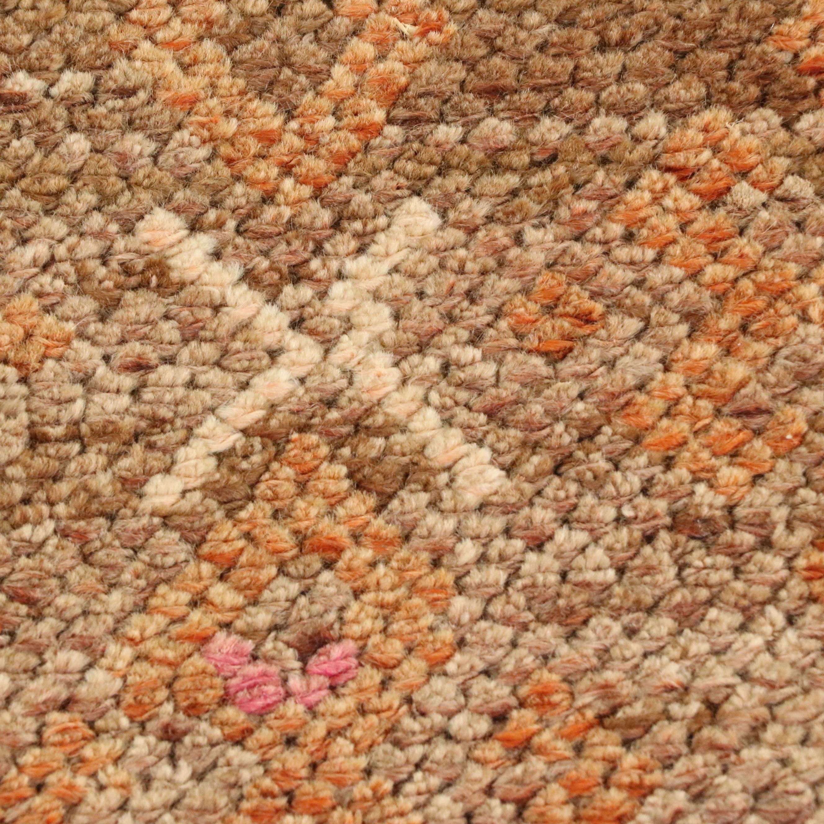 2'9 x 12'3 Hand-Knotted Turkish Oushak Carpet Runner