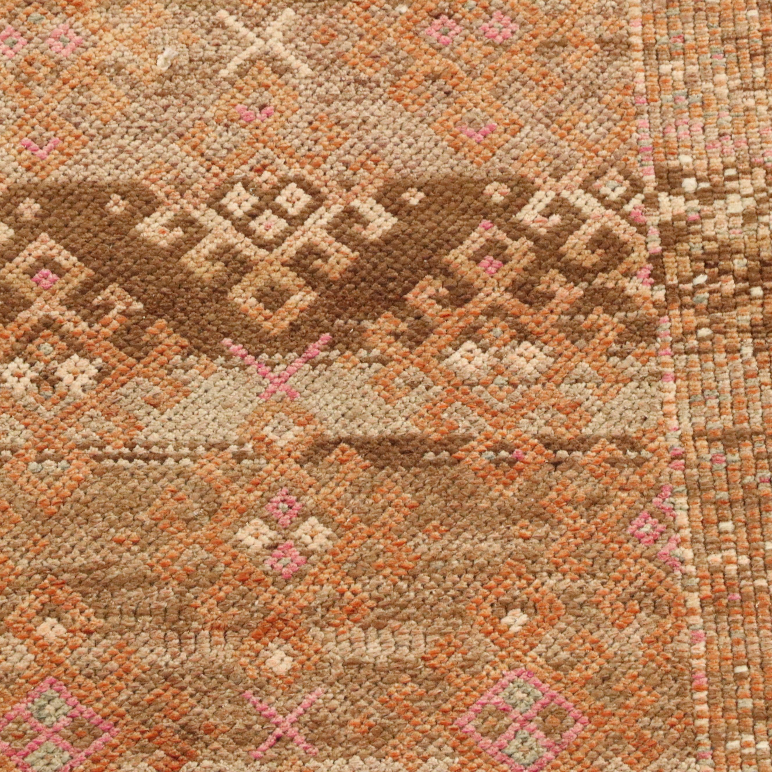 2'9 x 12'3 Hand-Knotted Turkish Oushak Carpet Runner