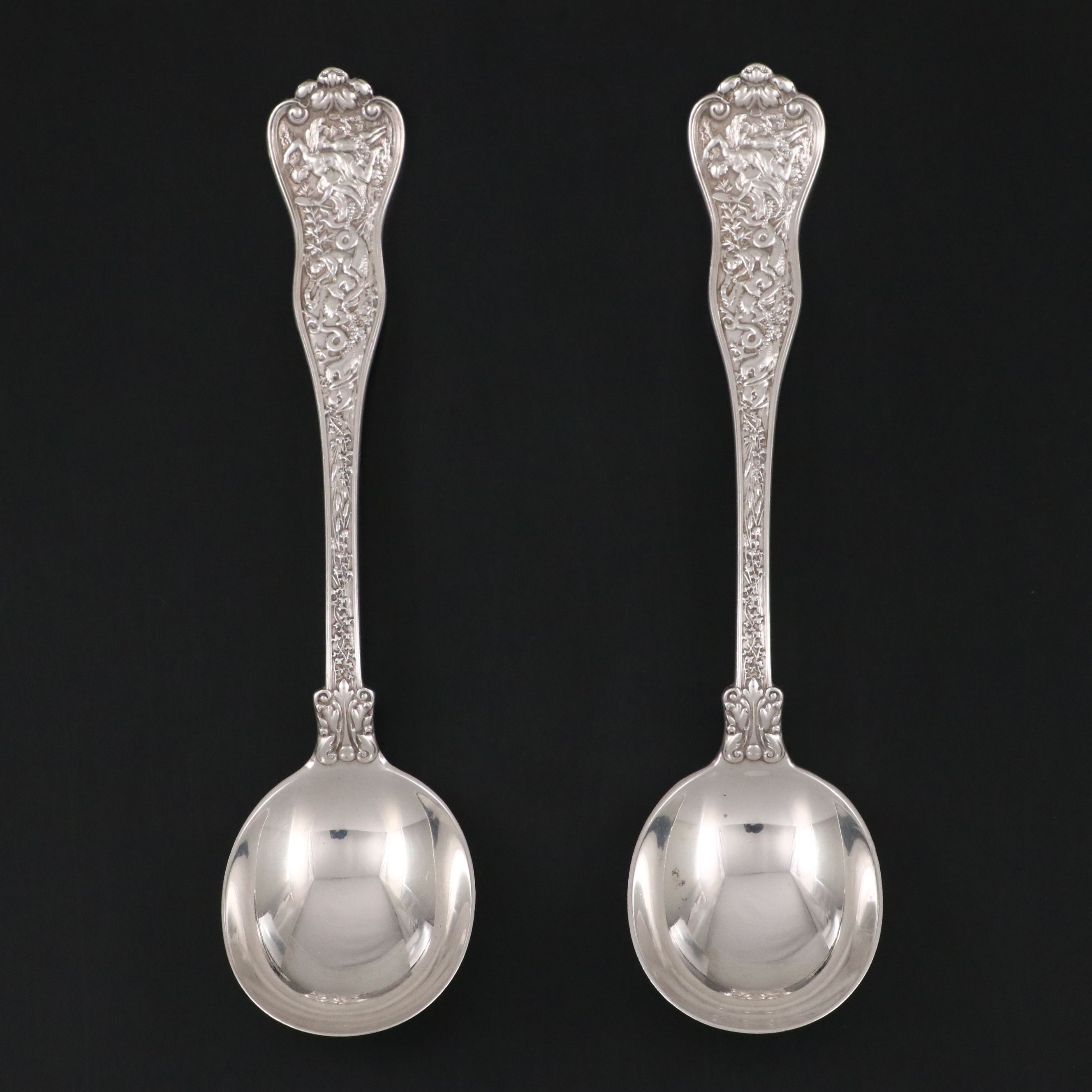 Tiffany & Co. "Olympian" Monogrammed Sterling Silver Spoons