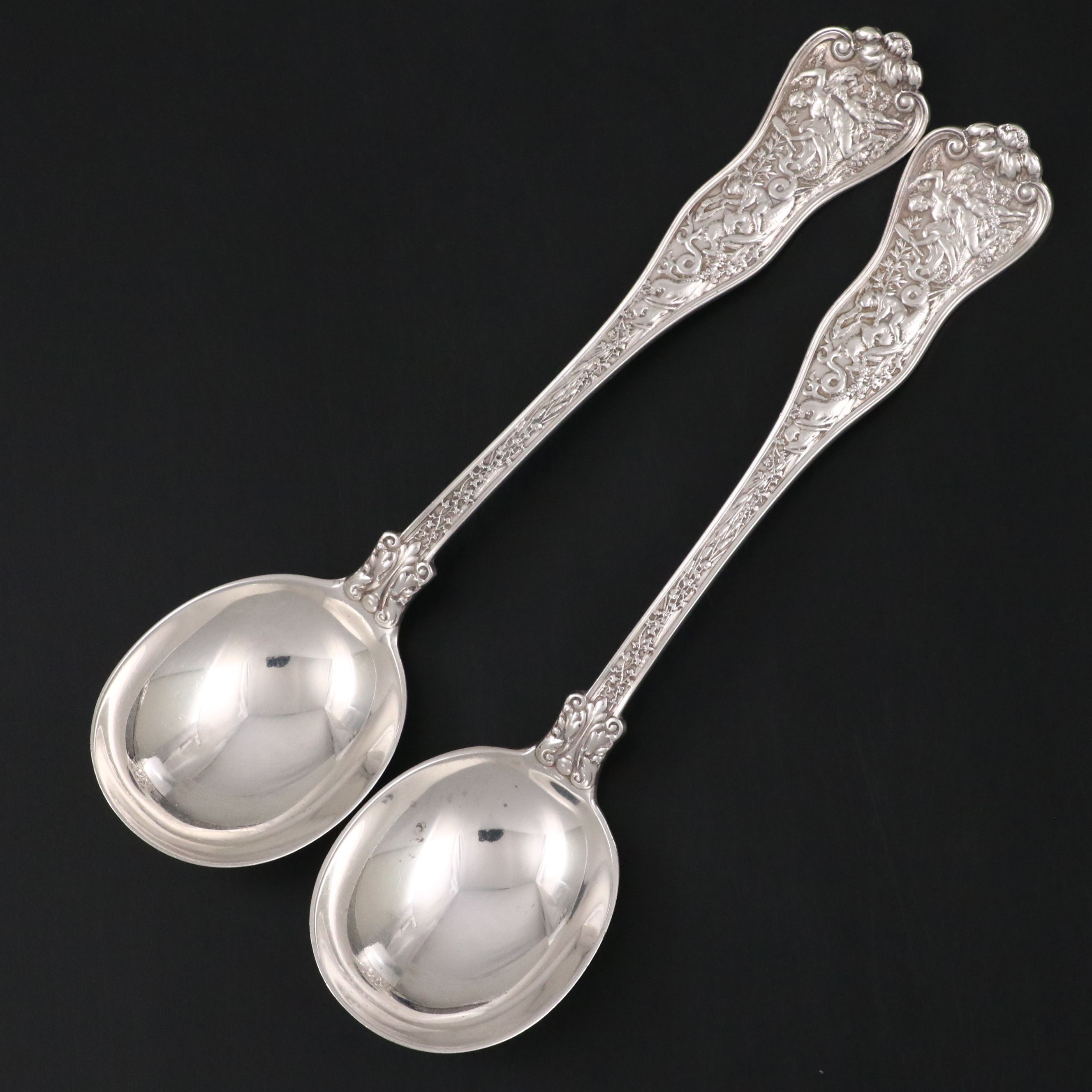 Tiffany & Co. "Olympian" Monogrammed Sterling Silver Spoons