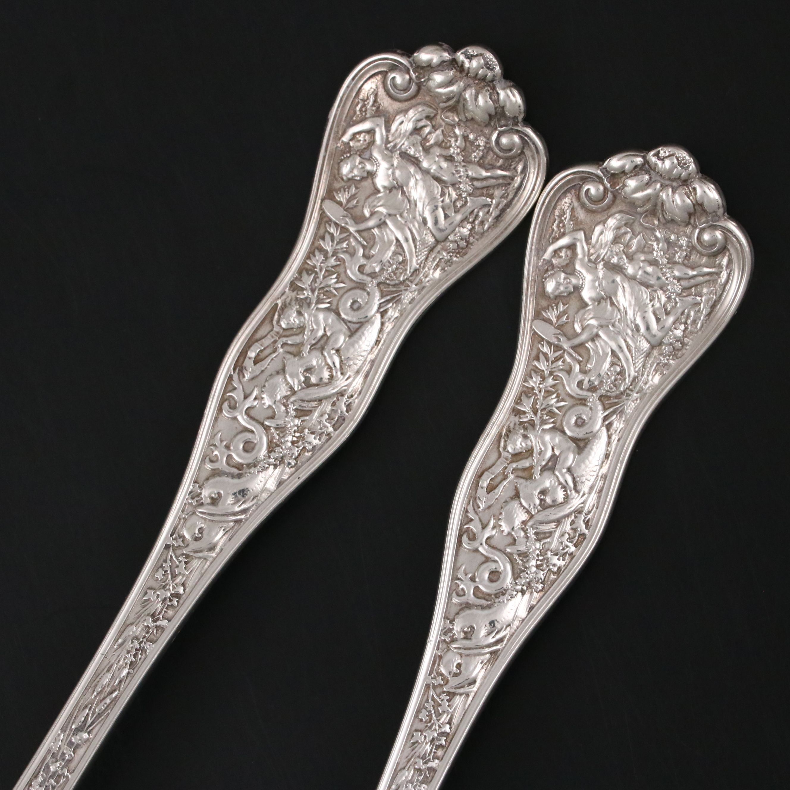 Tiffany & Co. "Olympian" Monogrammed Sterling Silver Spoons