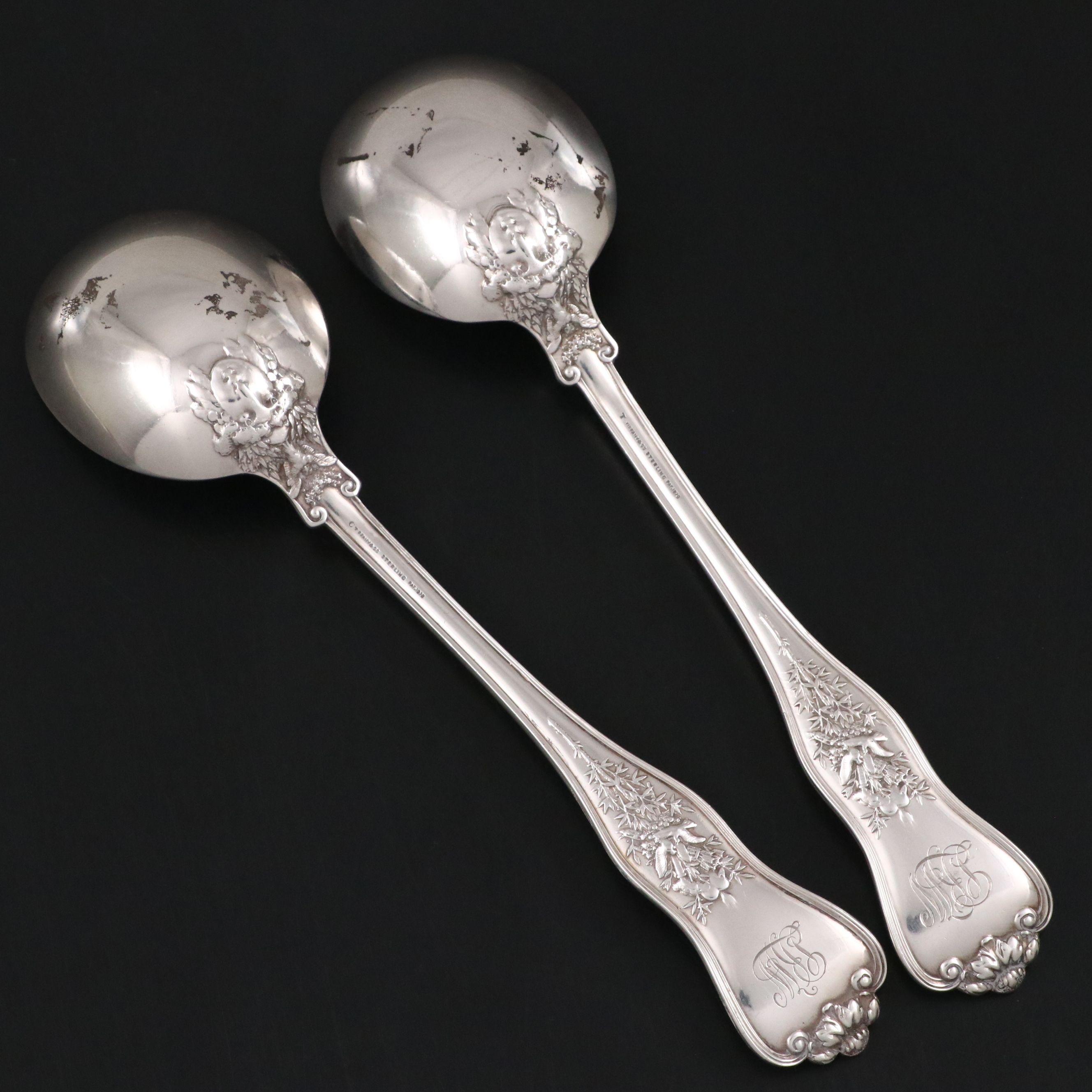 Tiffany & Co. "Olympian" Monogrammed Sterling Silver Spoons