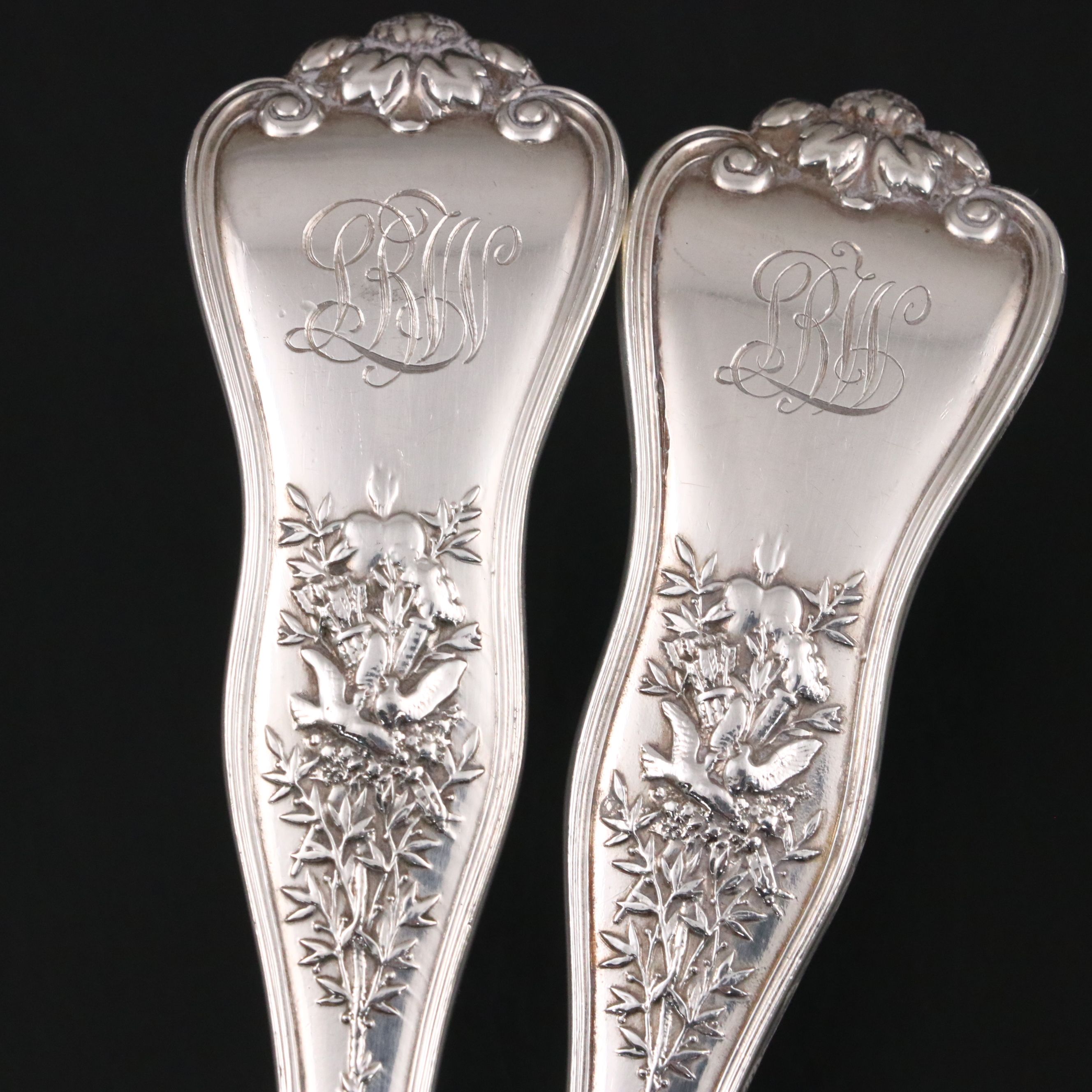 Tiffany & Co. "Olympian" Monogrammed Sterling Silver Spoons