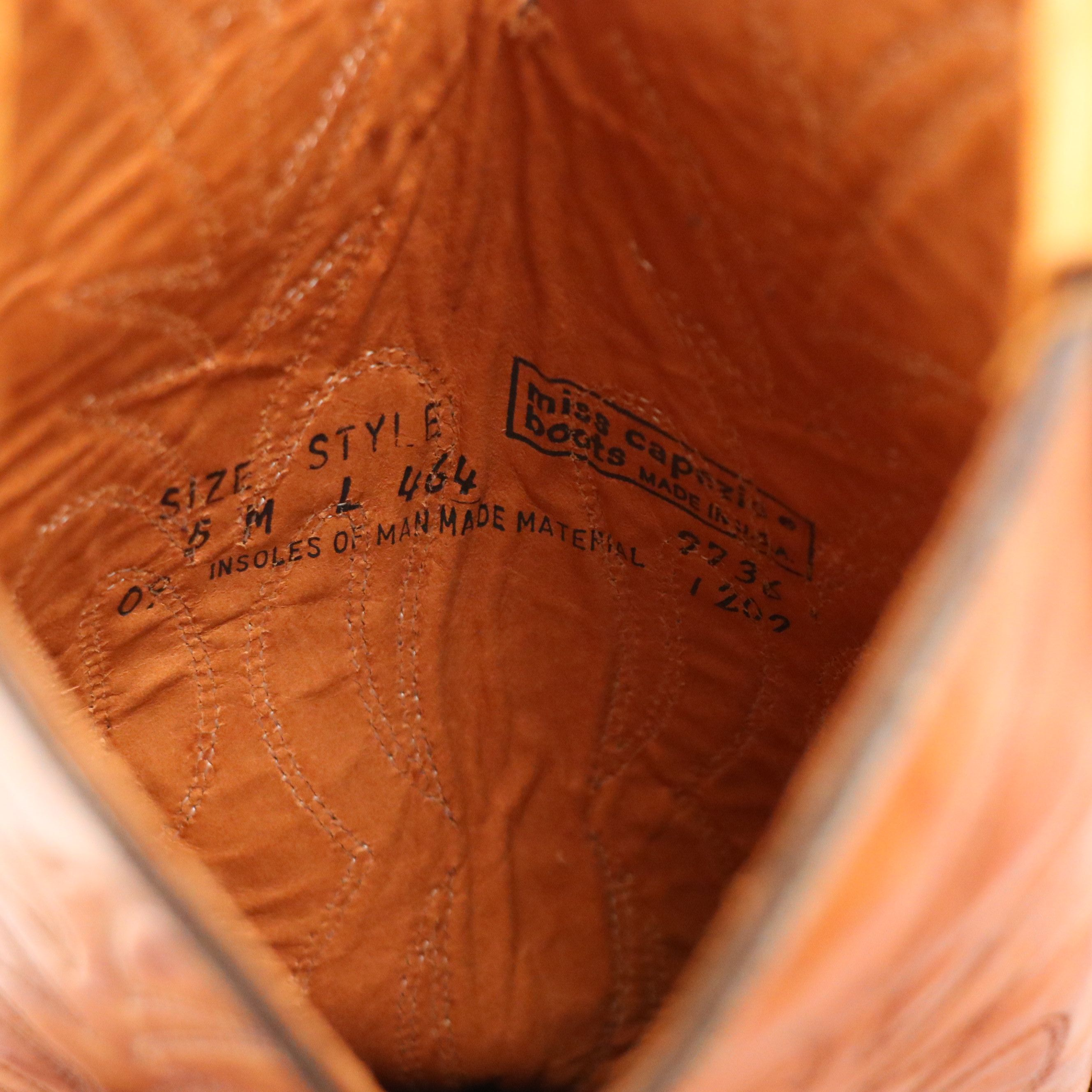 Miss Capezio Leather Western Style Knee-High Boots