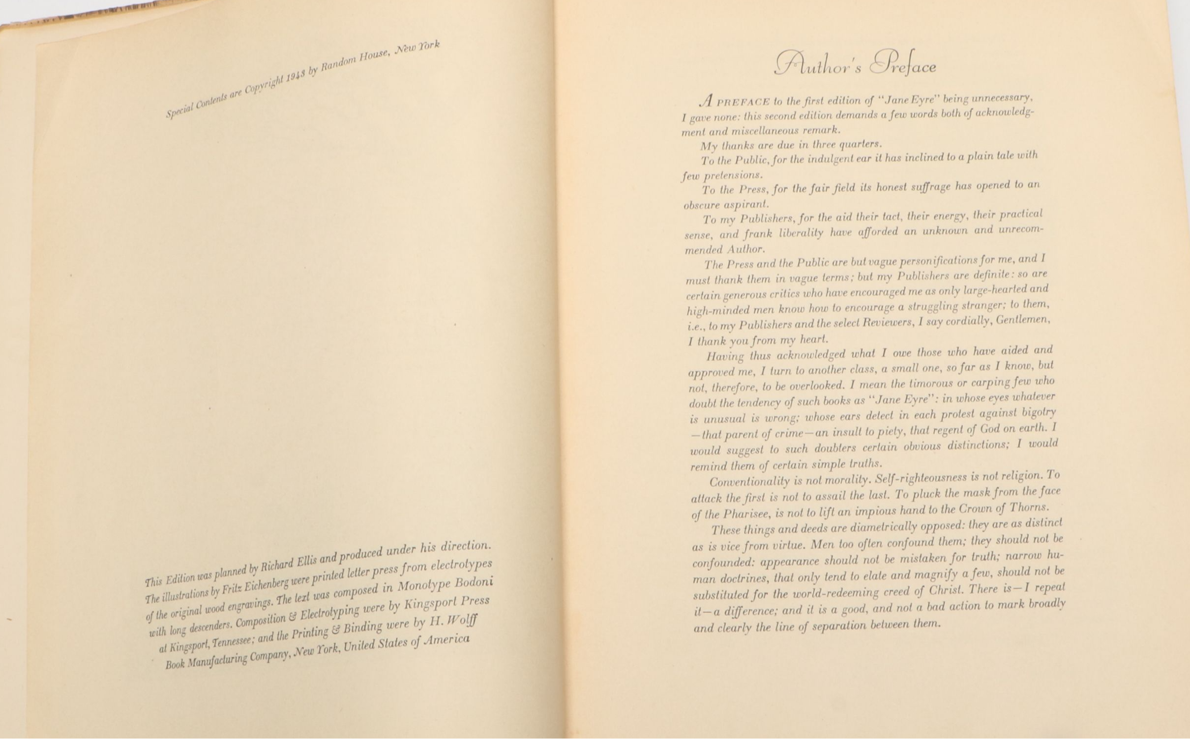 "Wuthering Heights" by Emily Brontë and "Jane Eyre" by Charlotte Brontë, 1940s