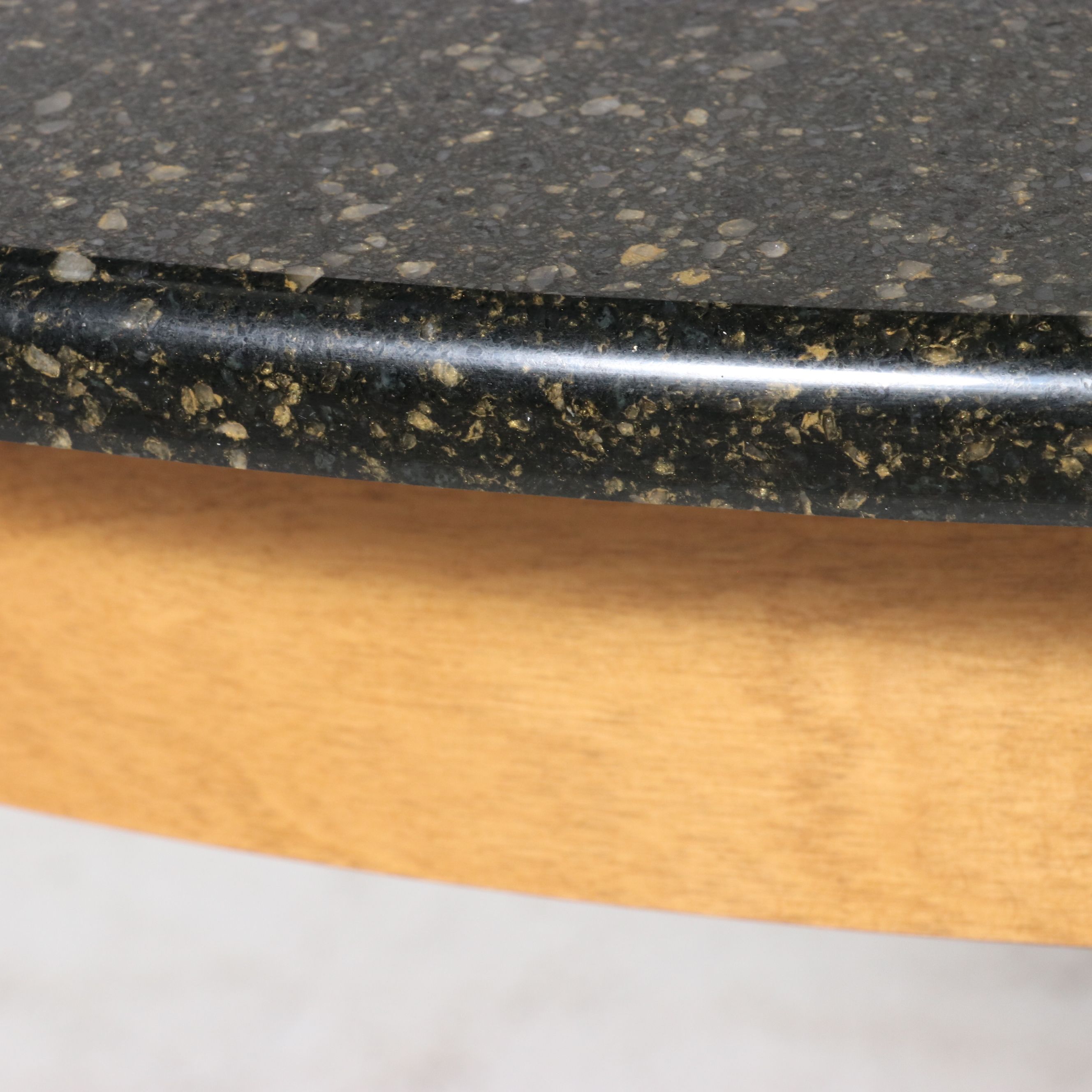 Five-Piece Canadel Birch Dining Set with Granite-Top Pedestal Table