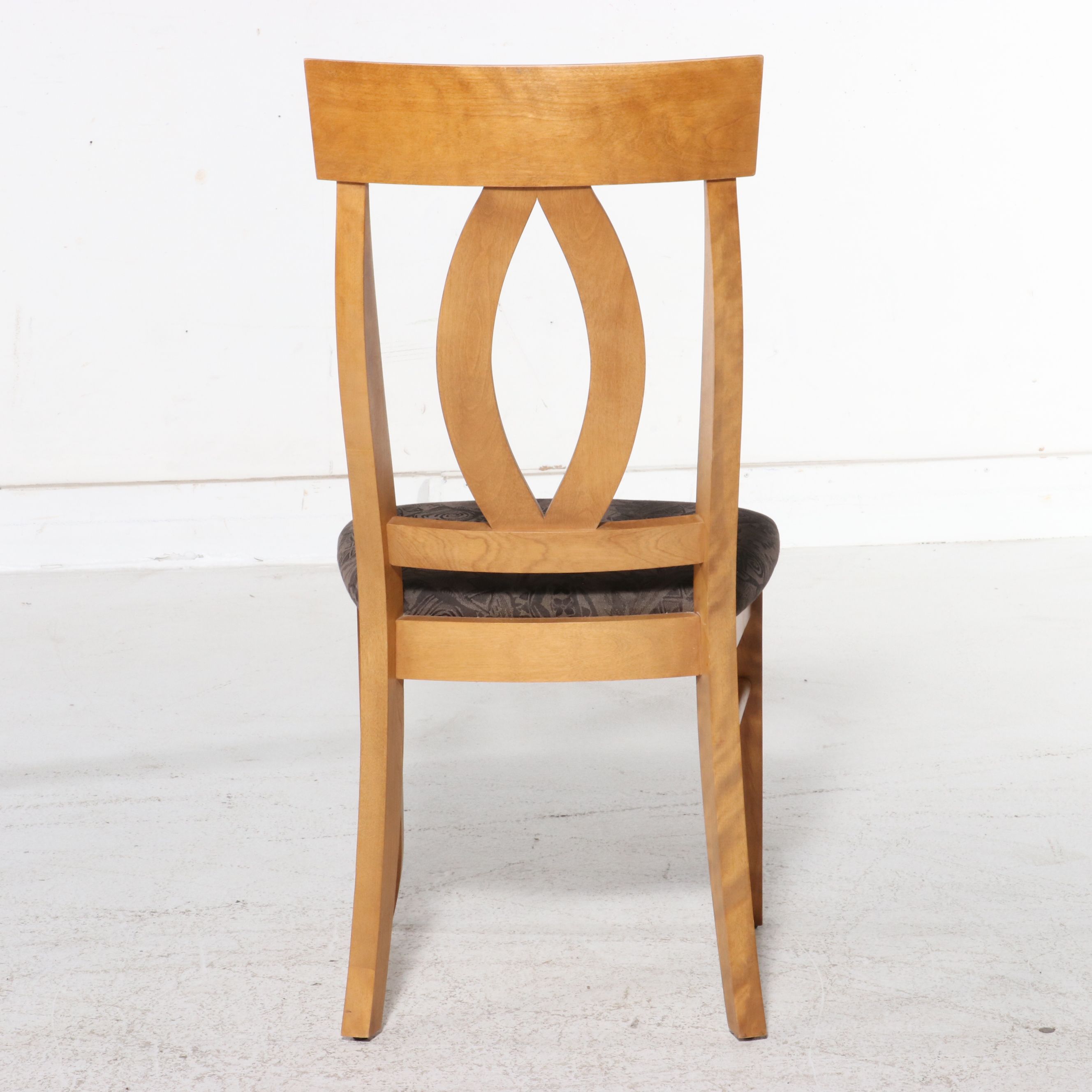 Five-Piece Canadel Birch Dining Set with Granite-Top Pedestal Table