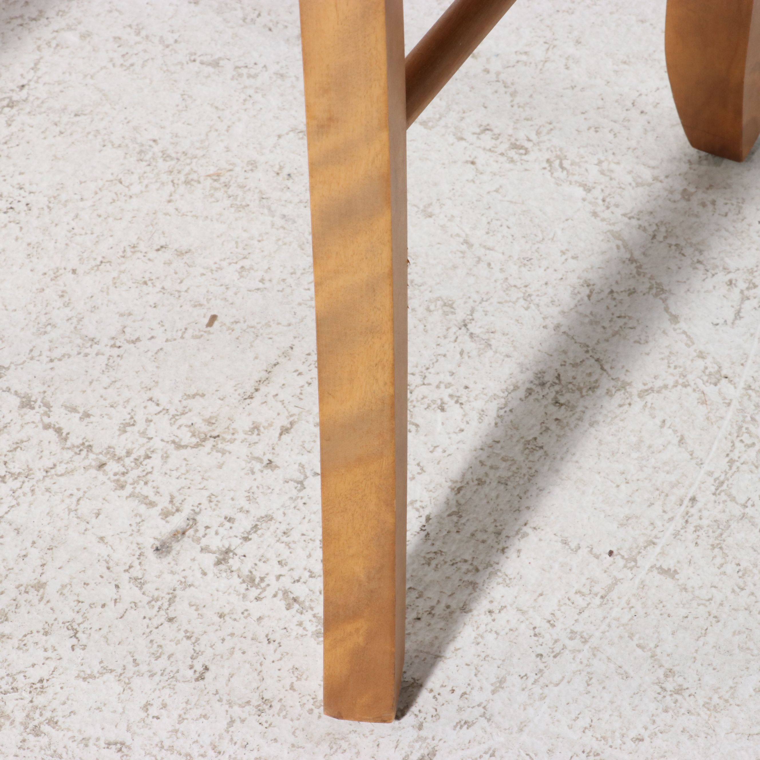 Five-Piece Canadel Birch Dining Set with Granite-Top Pedestal Table