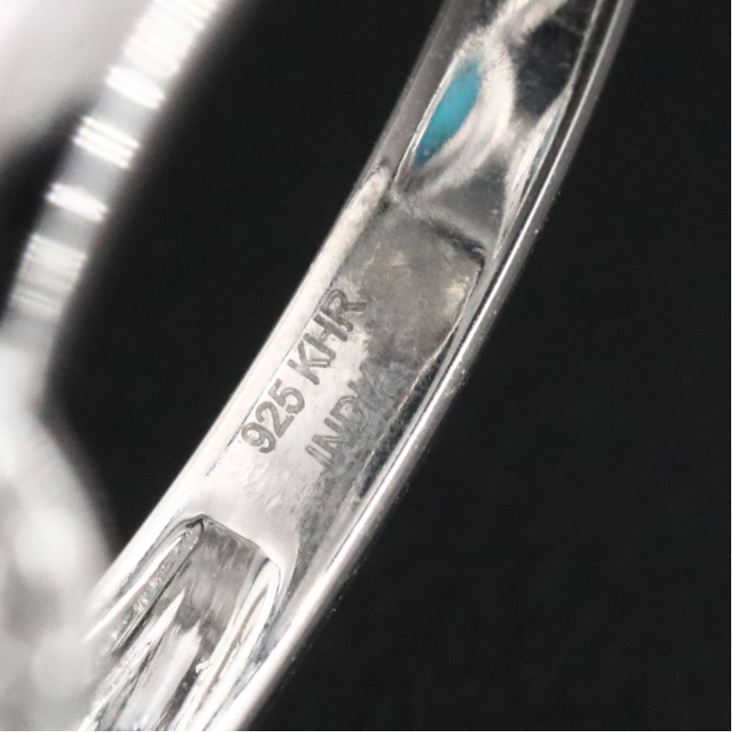 Sterling Ring Featuring Rainbow Moonstone, Blue Topaz and Turquoise