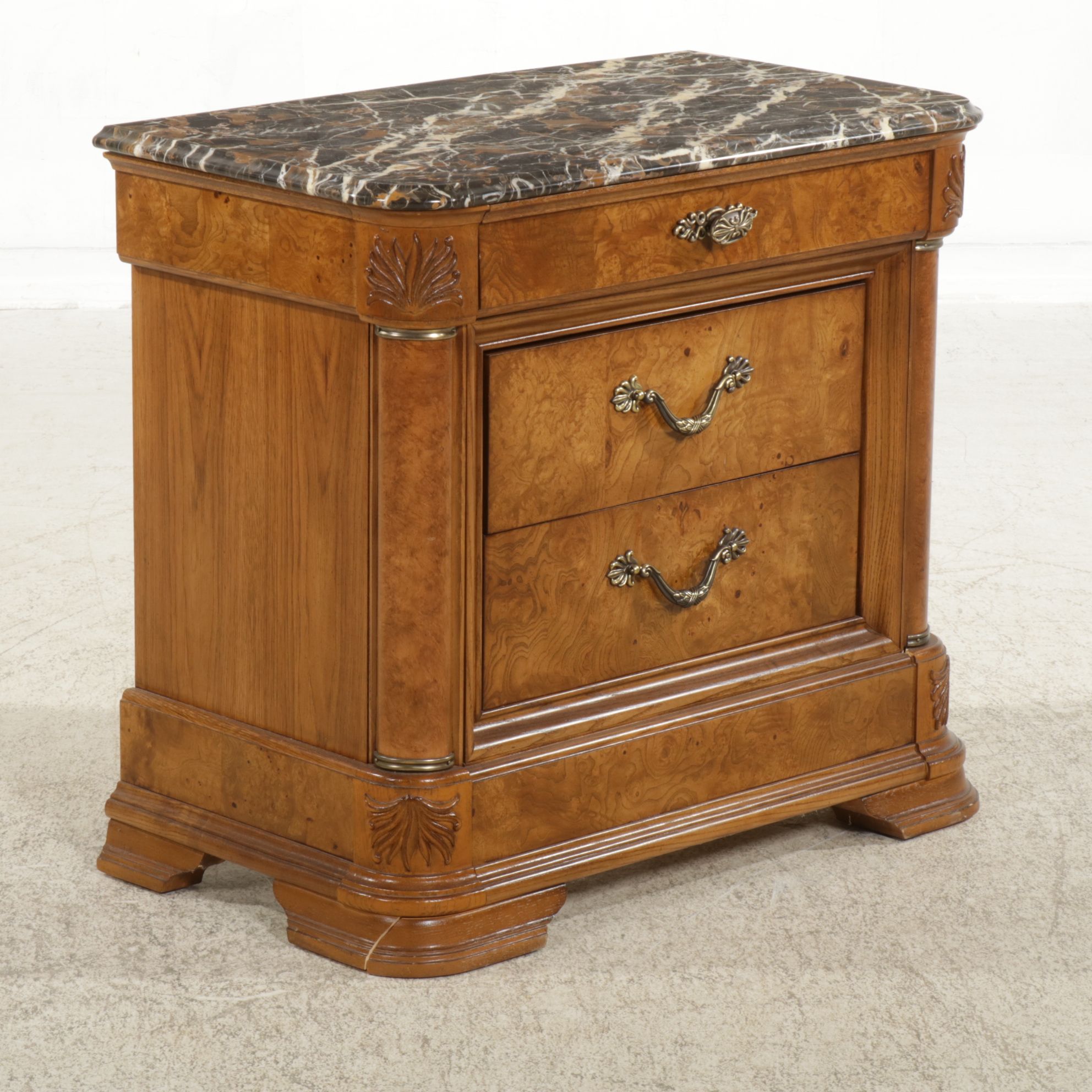 American Drew Marble Top Nightstand, 2001