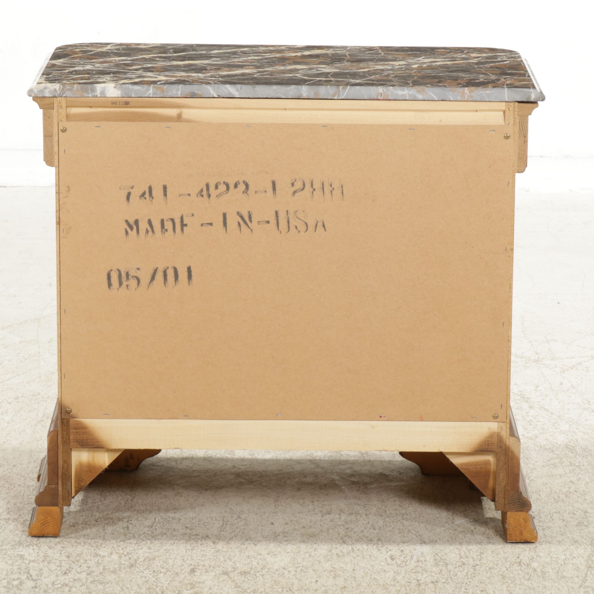 American Drew Marble Top Nightstand, 2001