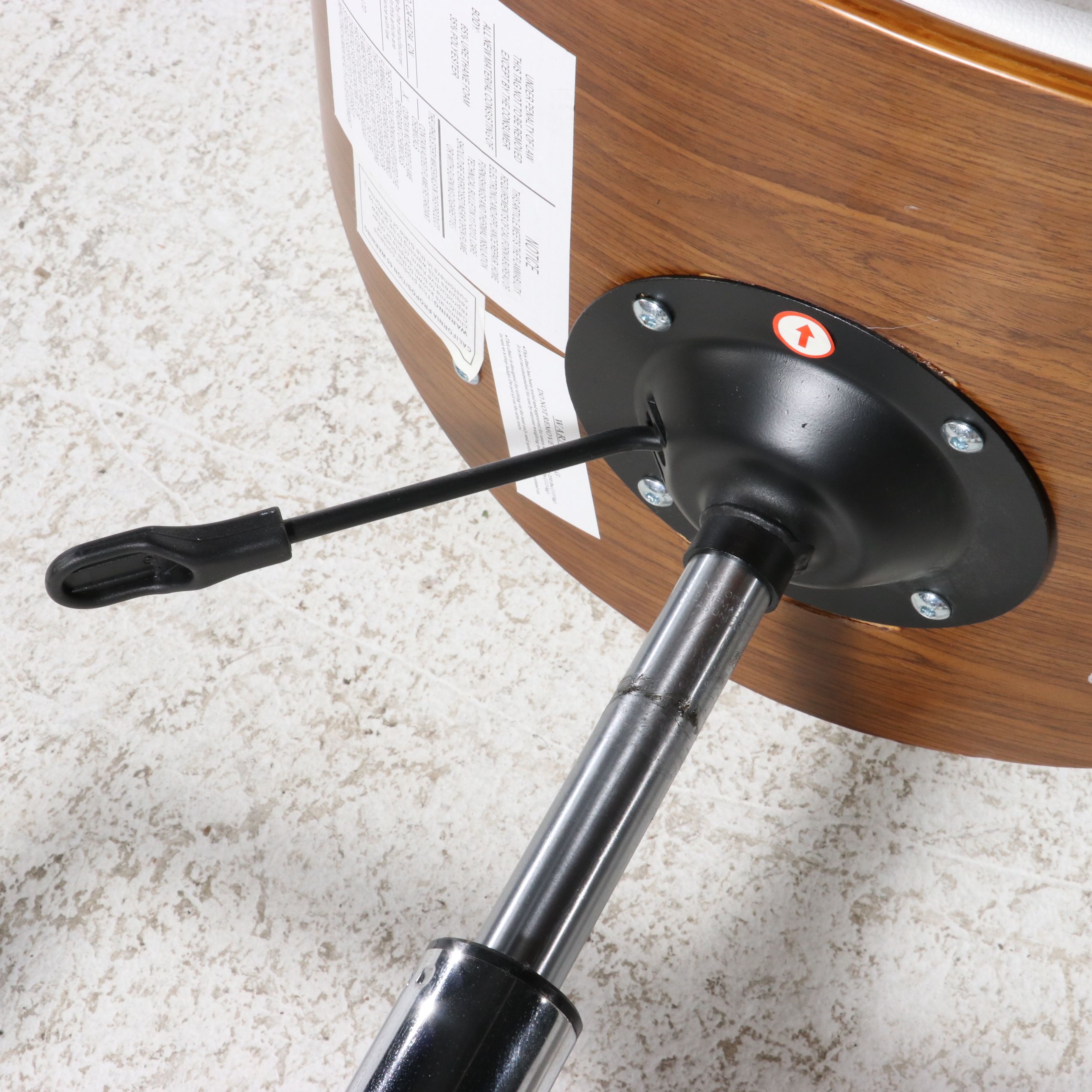 Mid Century Modern Style Bentwood and Faux Leather Office Chair