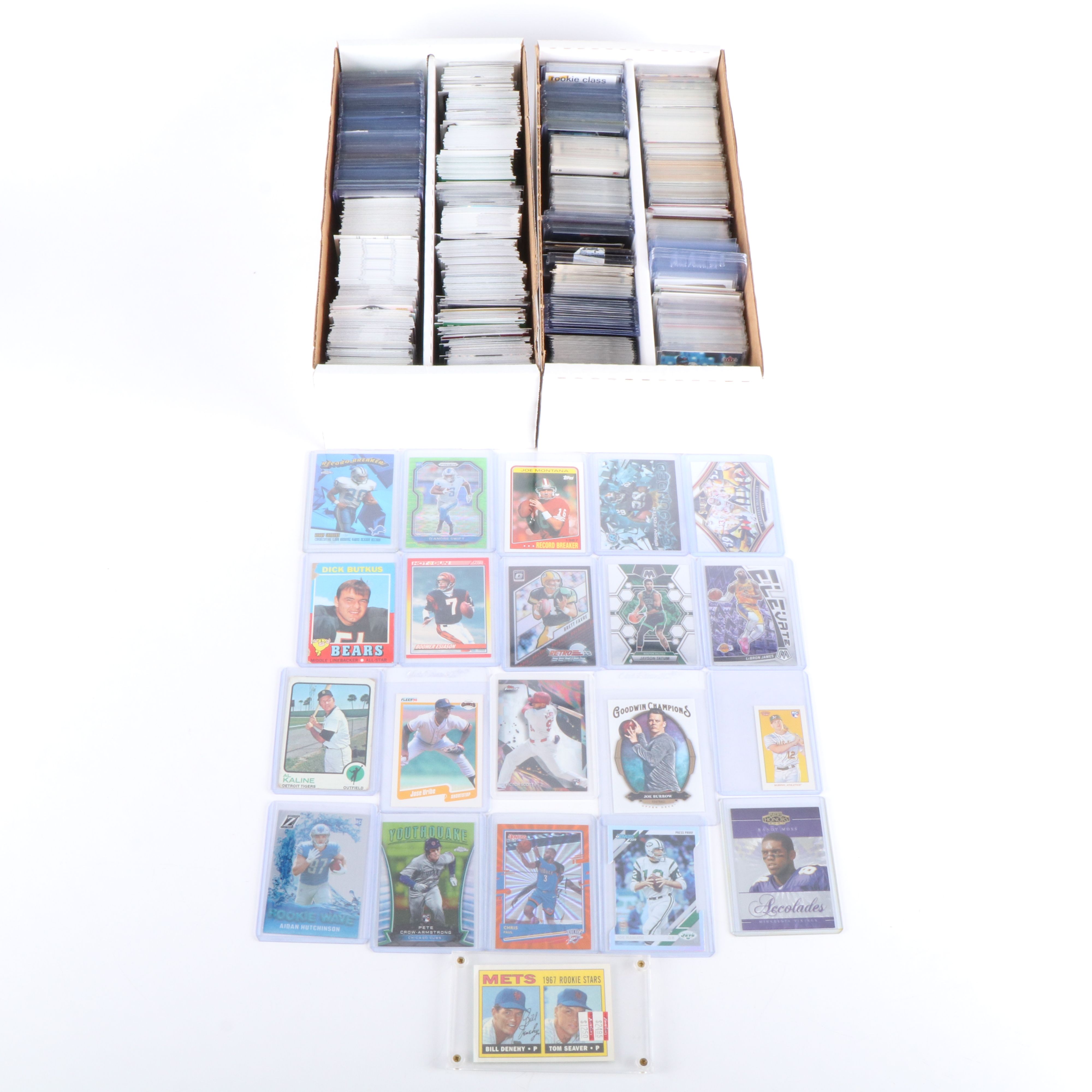 Donruss with Other Sports Cards Featuring Joe Burrow, Randy Moss, and More