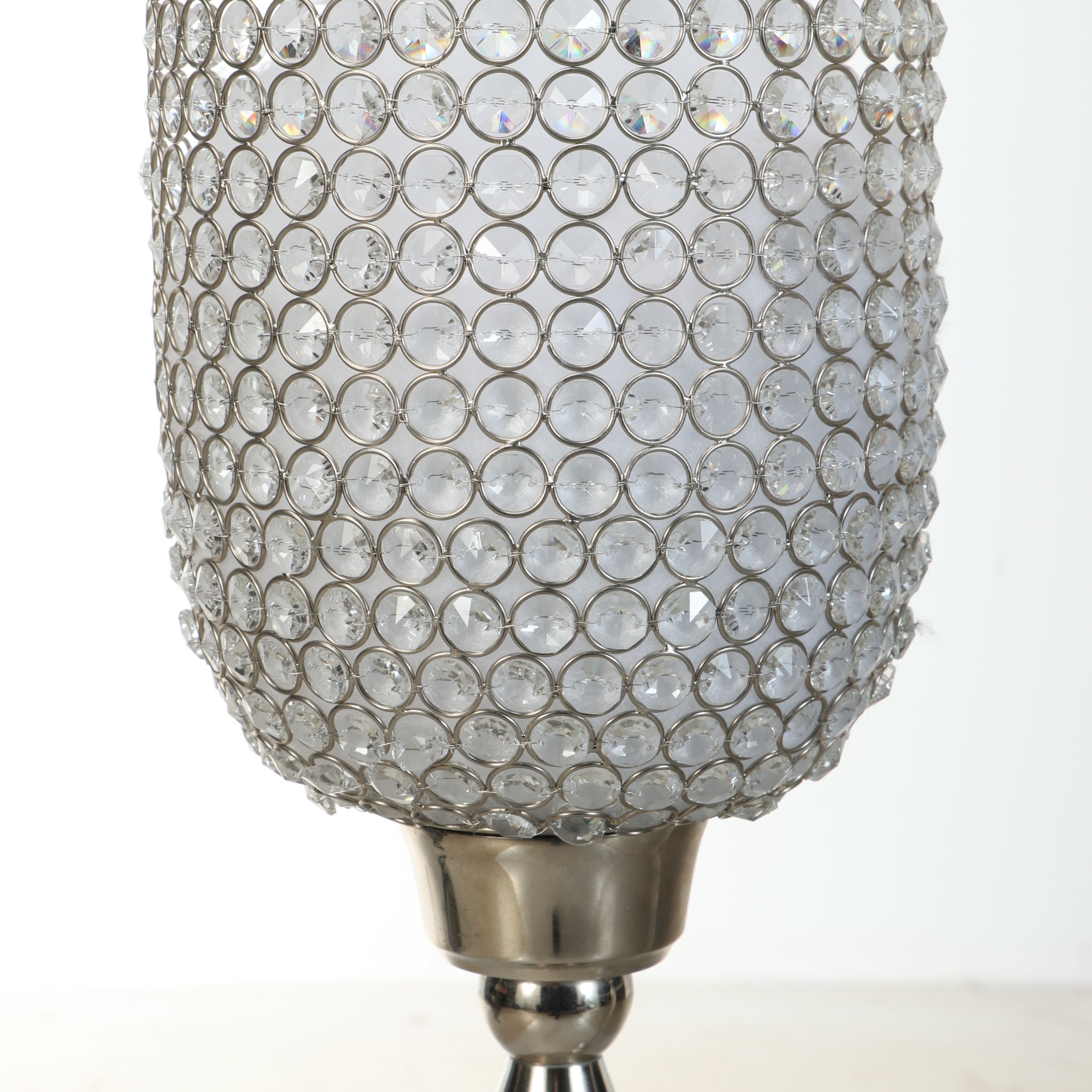 AtHome Standing Beaded Crystal Candle Holders