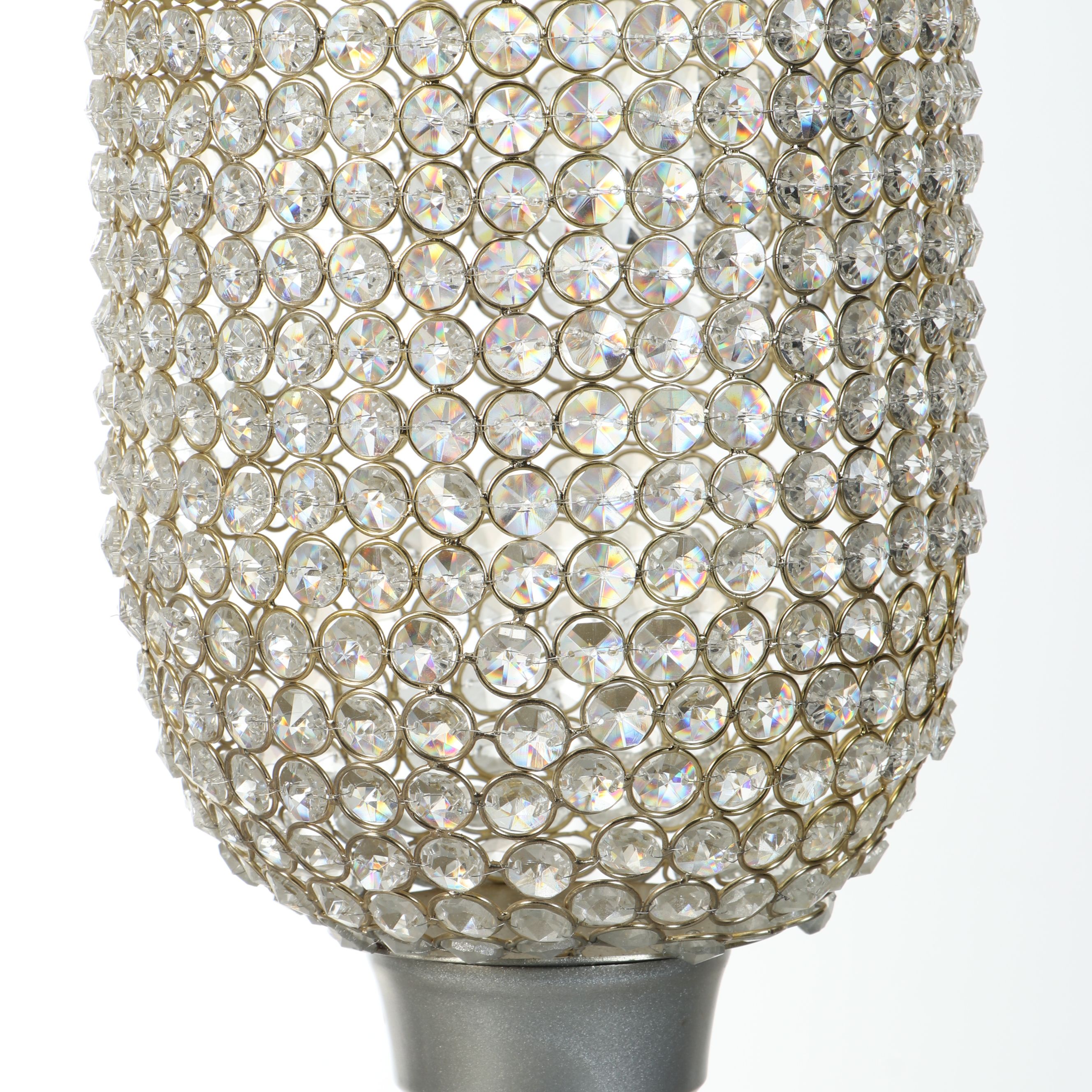 AtHome Standing Beaded Crystal Candle Holders