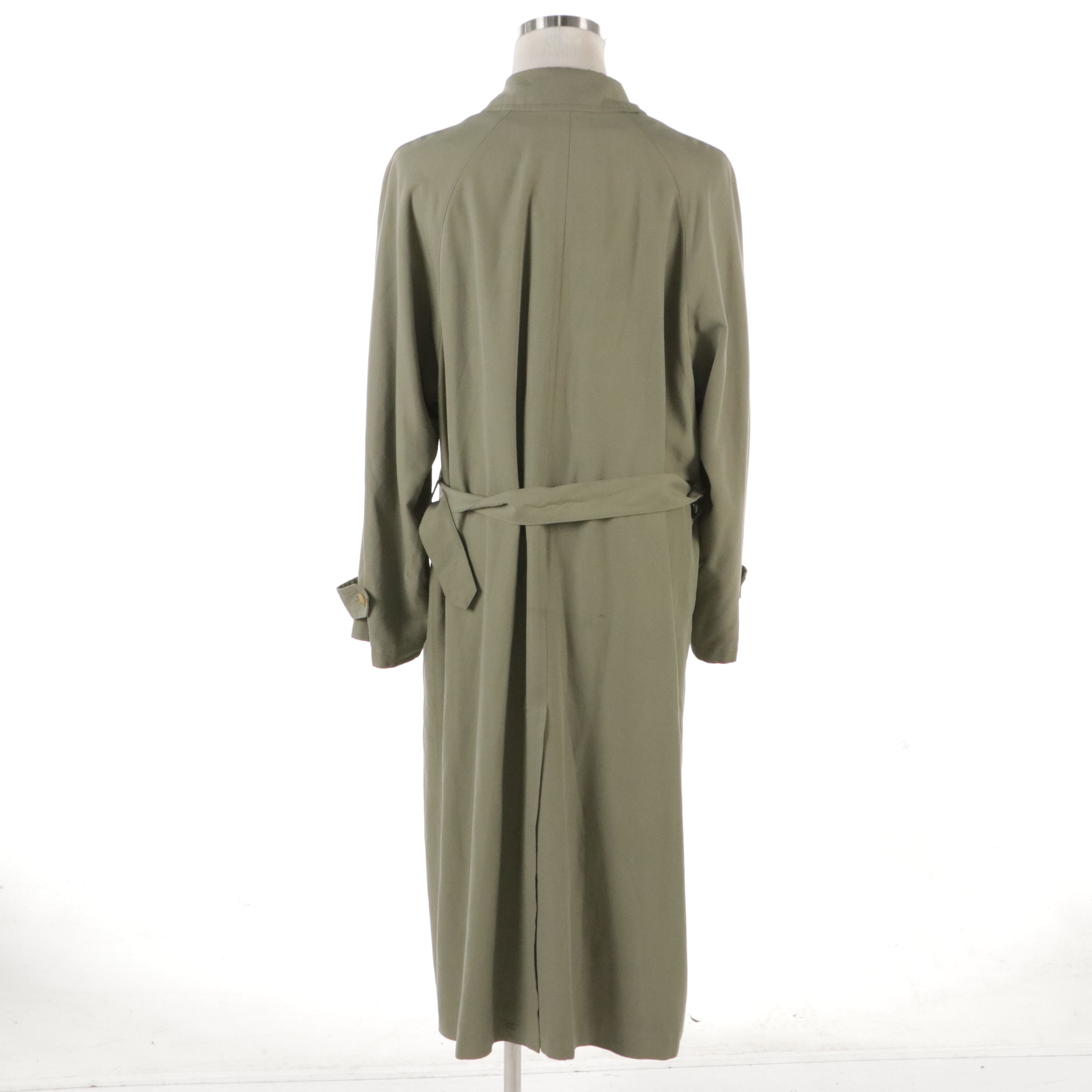 Men's Burberrys Rayon Blend Single-Breasted Trench Coat with Hidden Placket