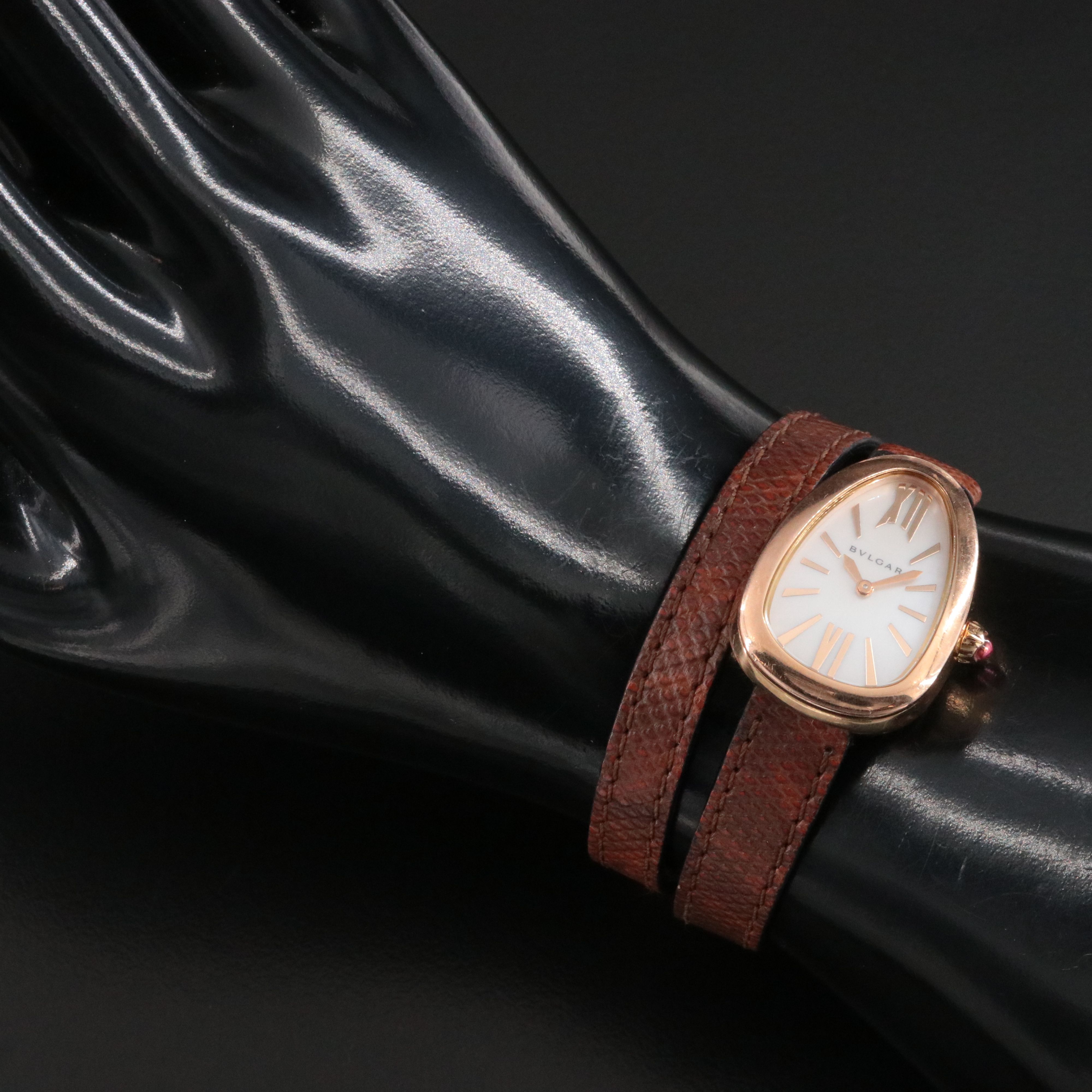 BVLGARI Serpenti 18K Rose Gold Quartz Watch