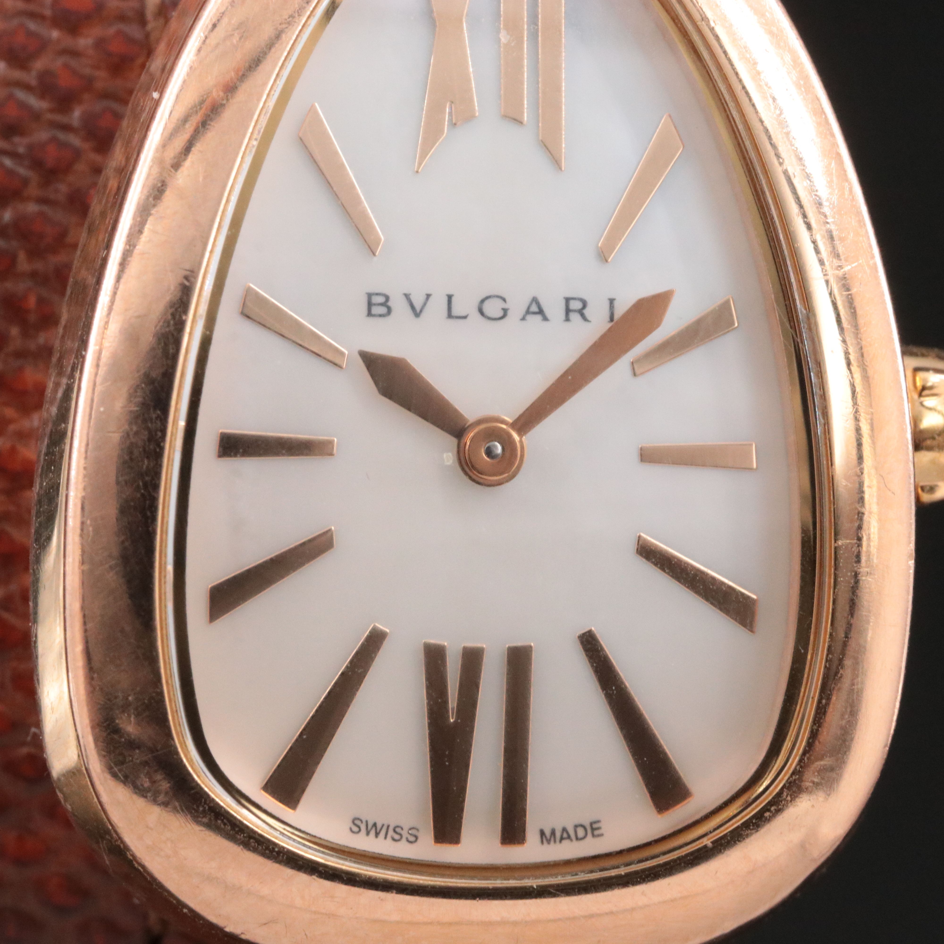 BVLGARI Serpenti 18K Rose Gold Quartz Watch