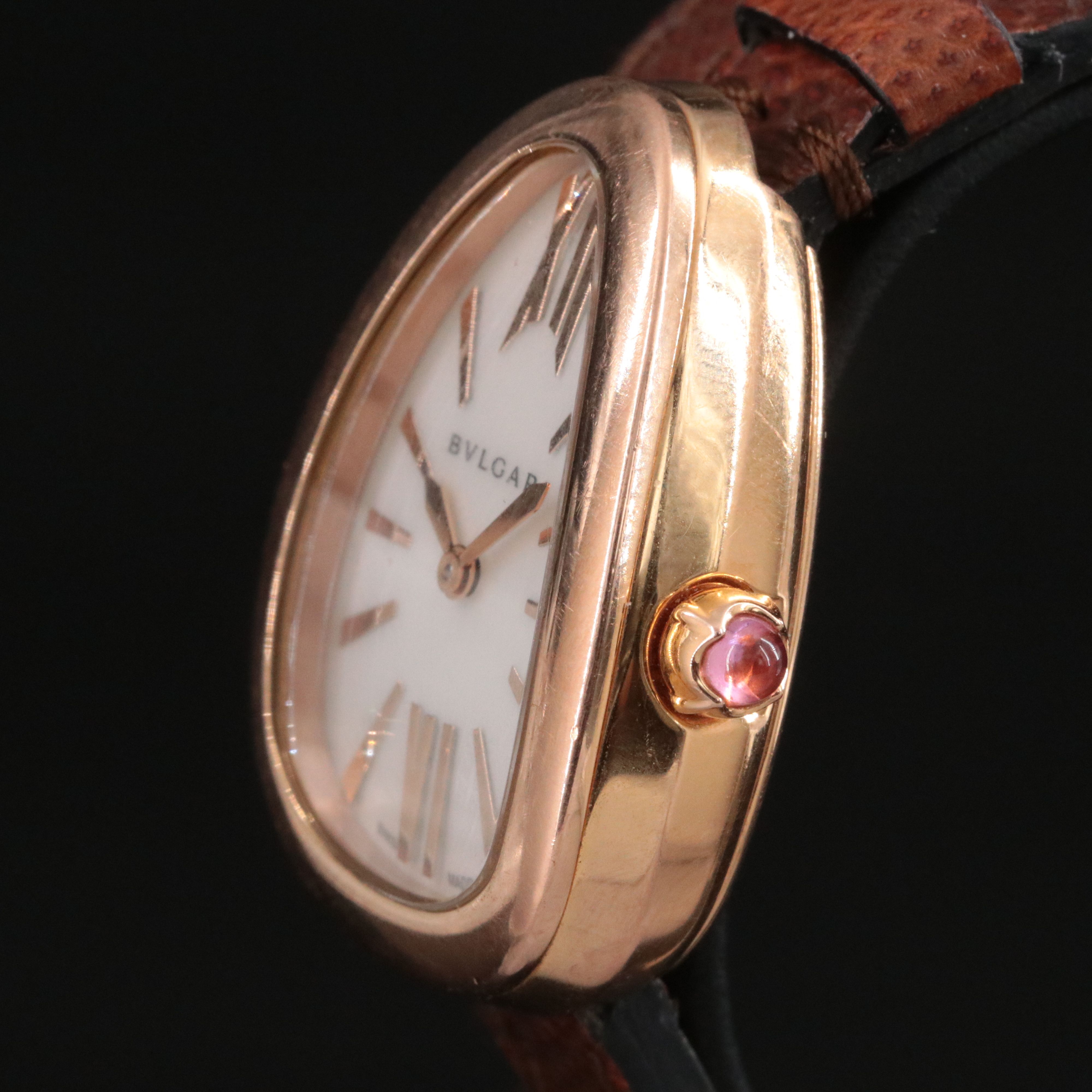BVLGARI Serpenti 18K Rose Gold Quartz Watch