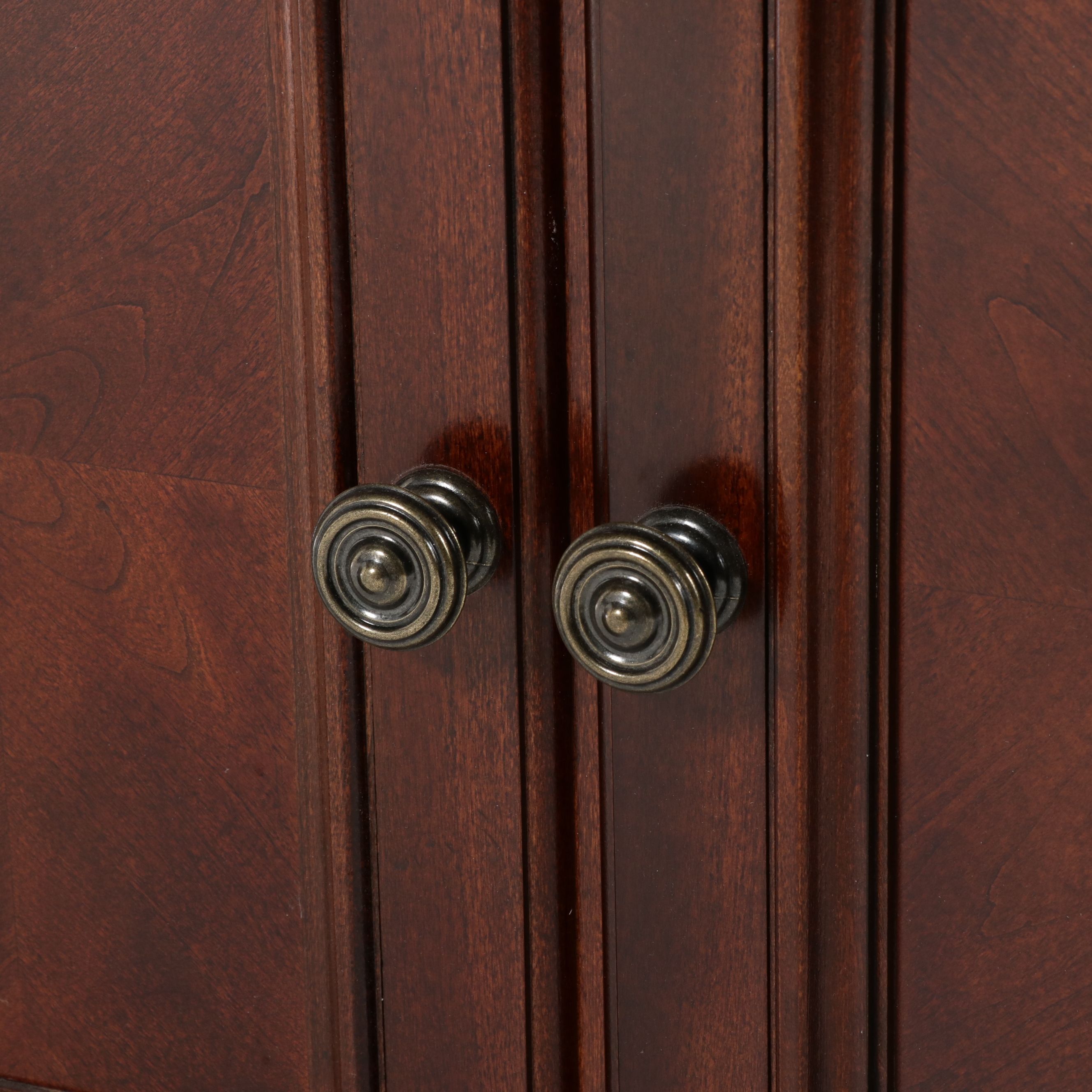 Universal Furniture Mahogany Breakfront Sideboard with Granite Top