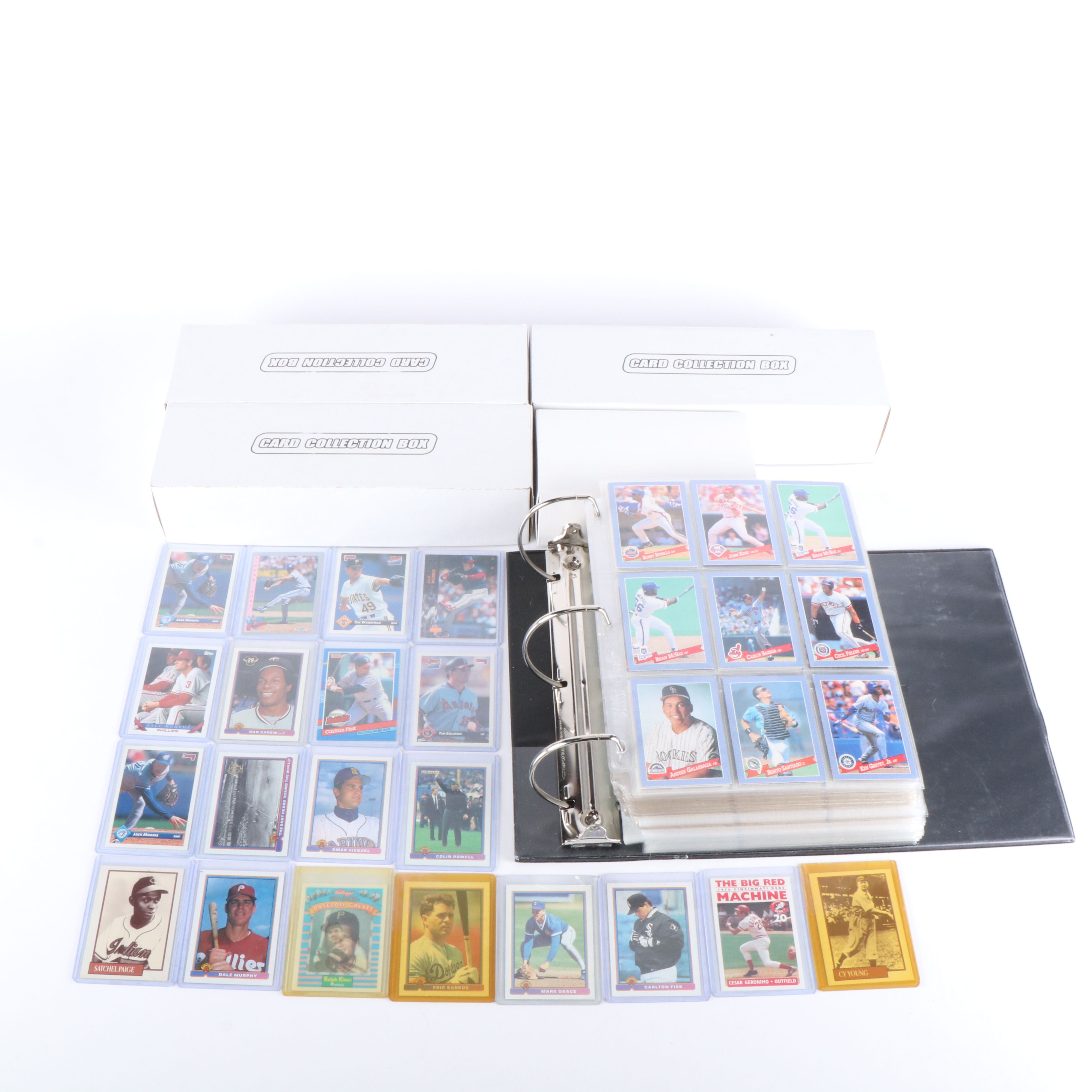 Donruss with Other Baseball Cards Featuring Tim Wakefield and Tim Salmon Rookies