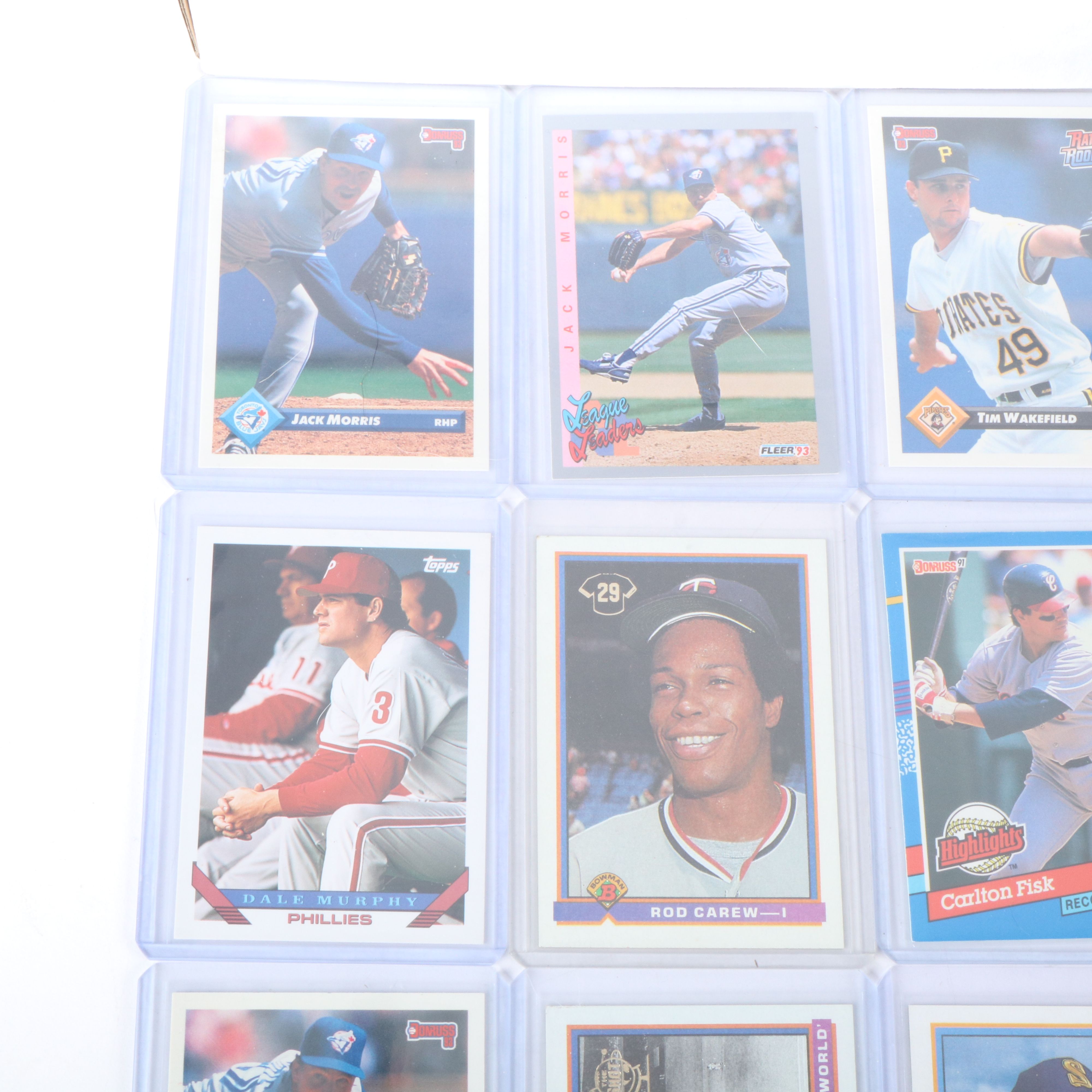 Donruss with Other Baseball Cards Featuring Tim Wakefield and Tim Salmon Rookies