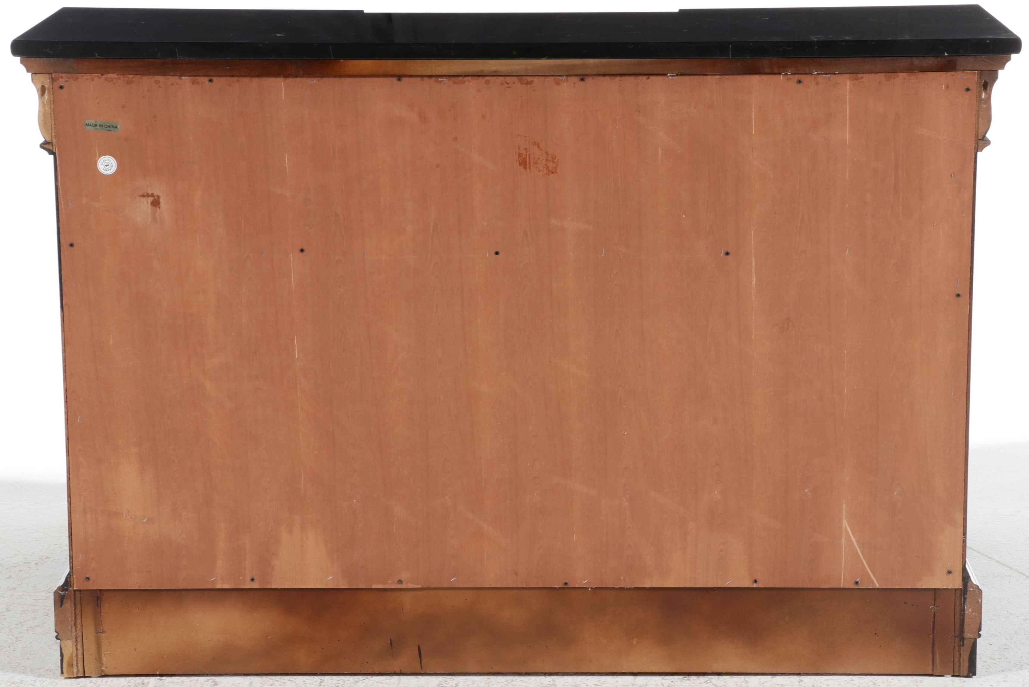 Universal Furniture Mahogany Breakfront Sideboard with Granite Top