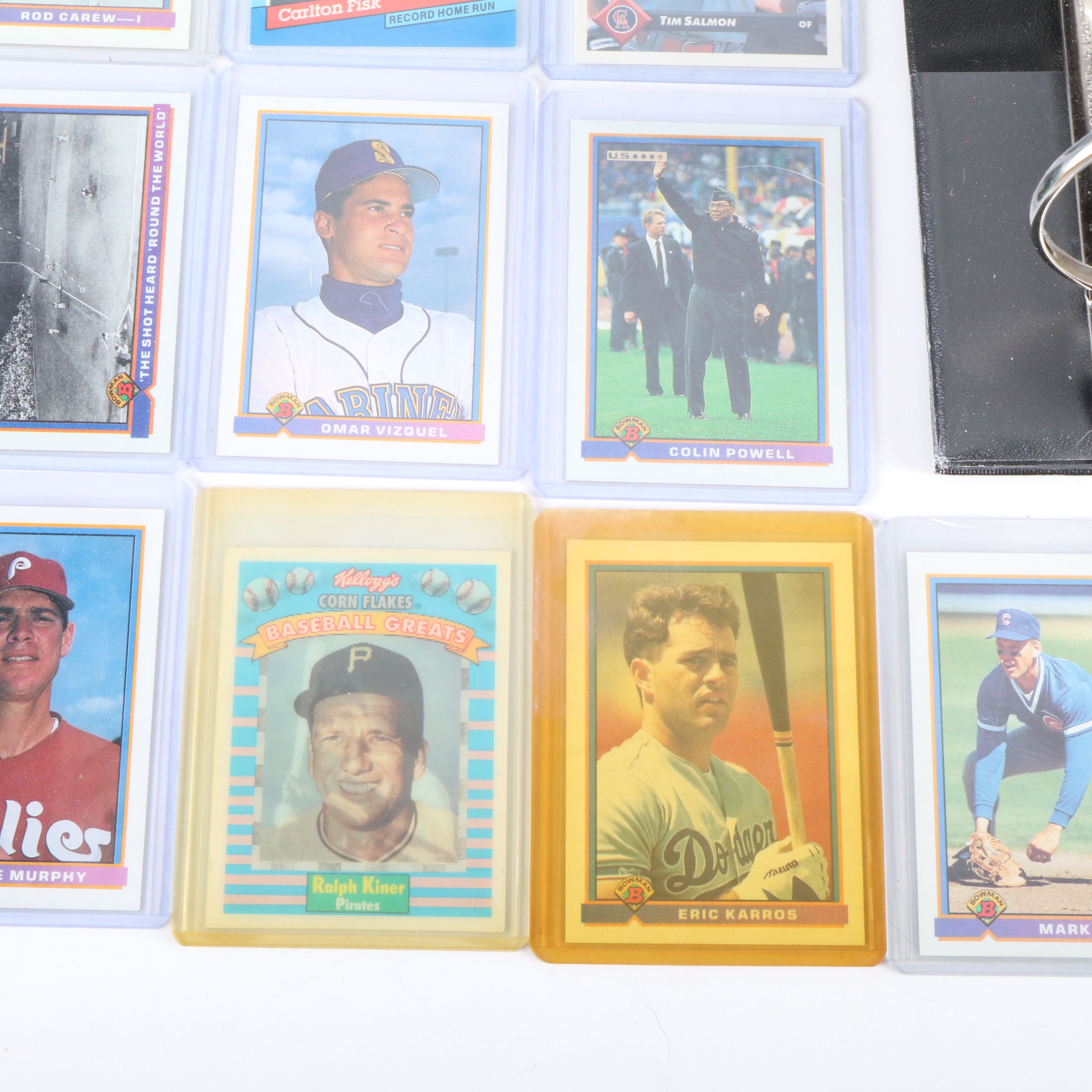 Donruss with Other Baseball Cards Featuring Tim Wakefield and Tim Salmon Rookies