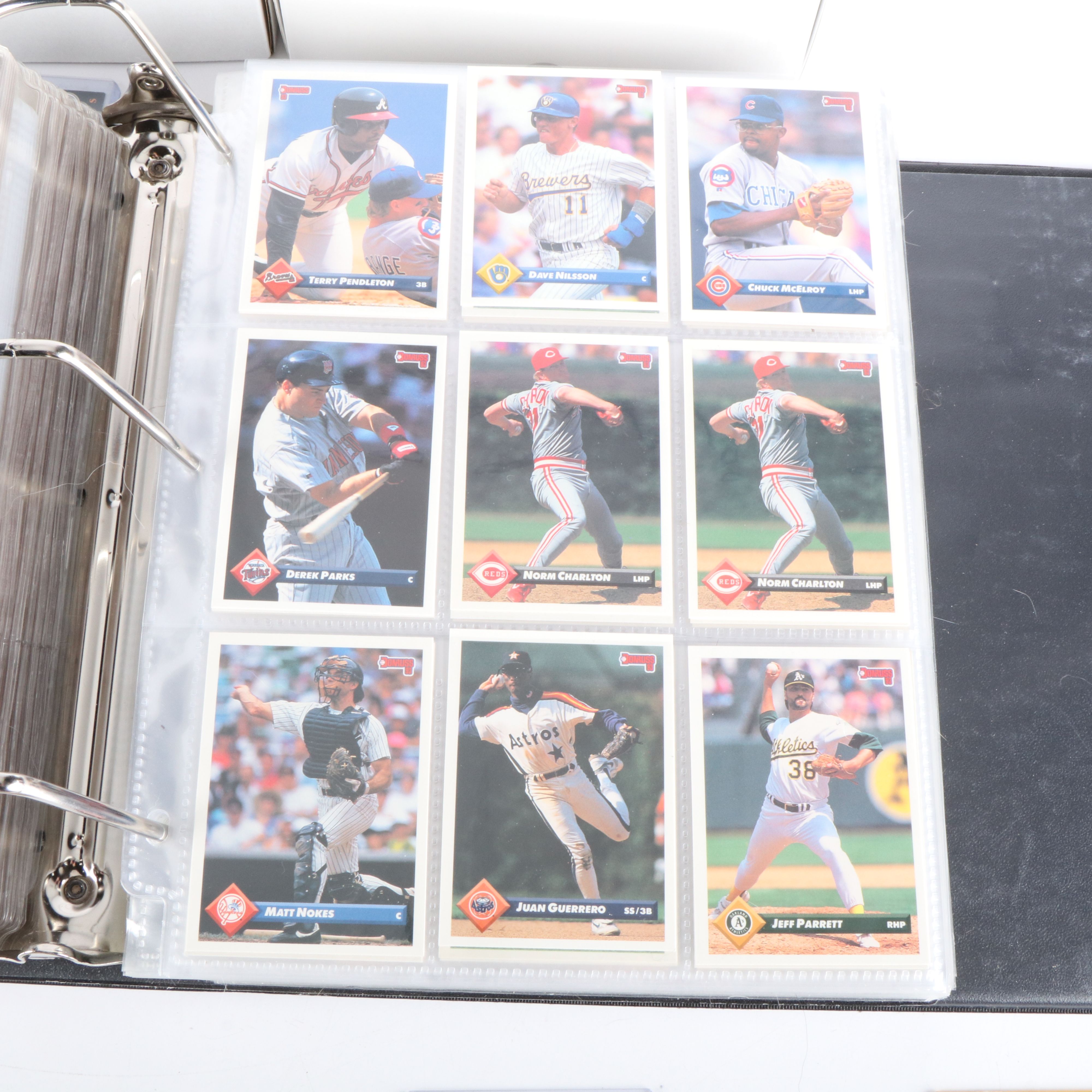 Donruss with Other Baseball Cards Featuring Tim Wakefield and Tim Salmon Rookies